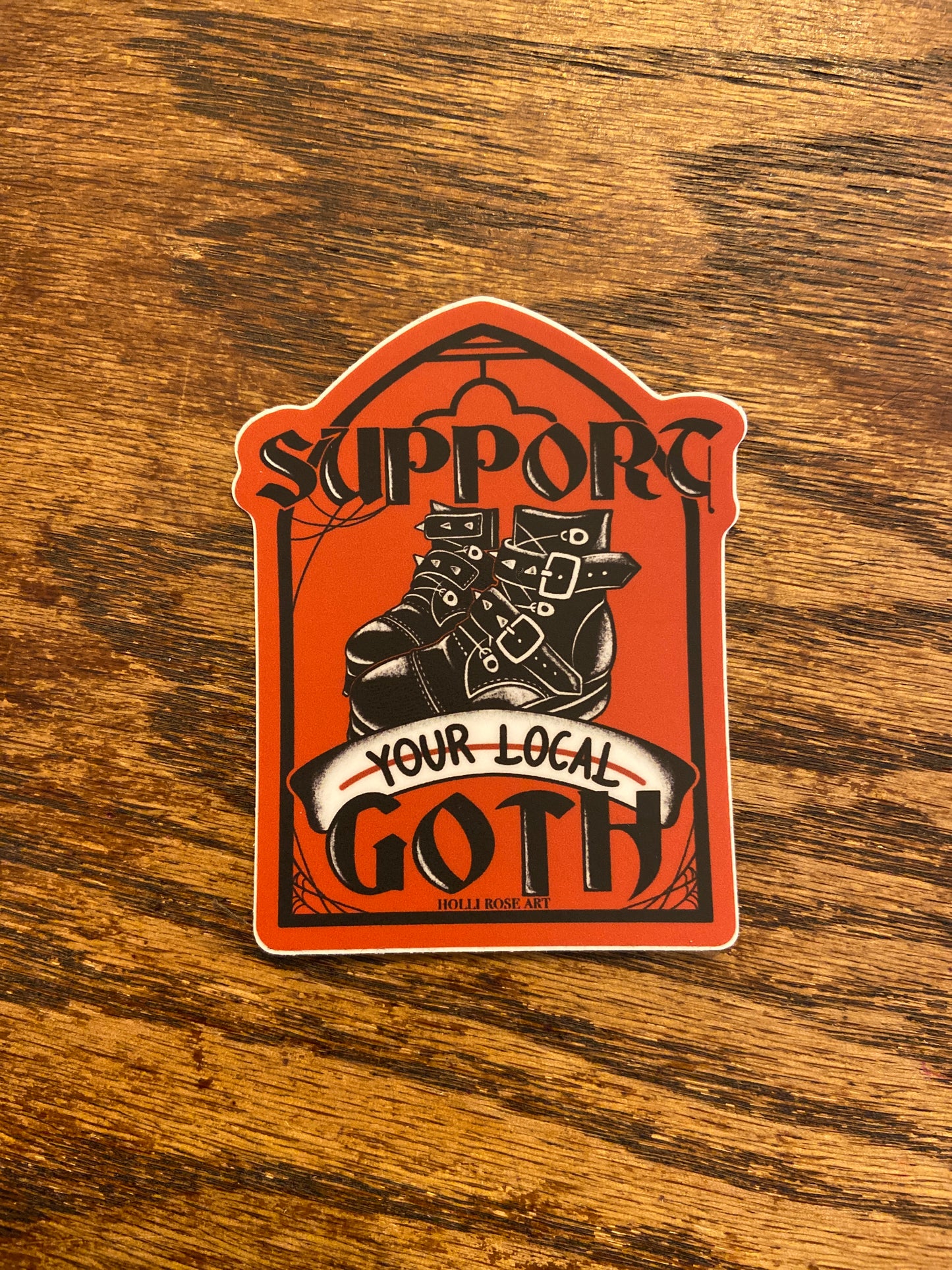 Support Your Local Goth Sticker