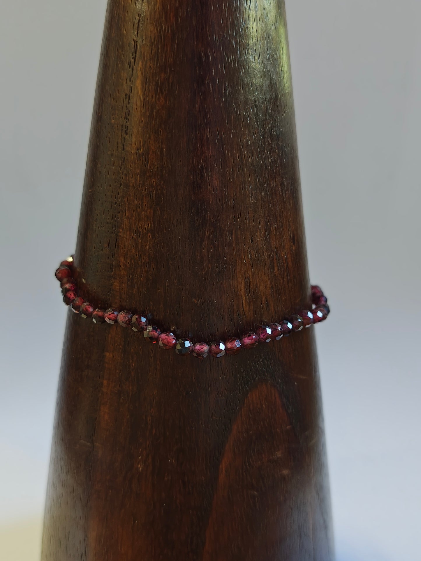Garnet Faceted Bracelet (3mm)