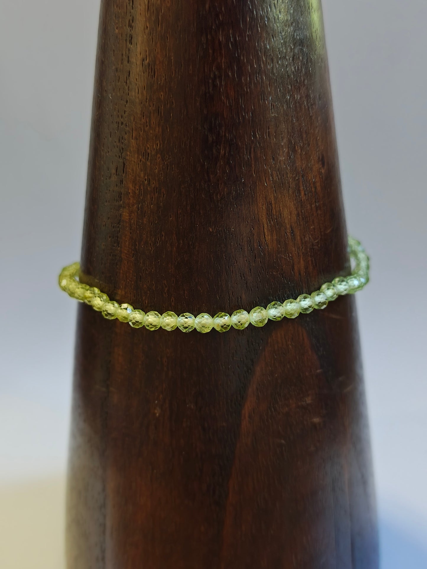 3mm Faceted Peridot Bracelet