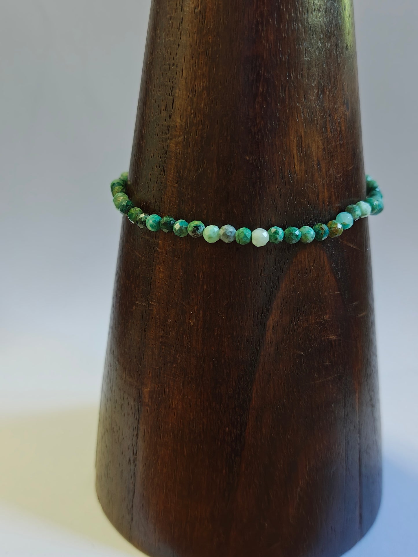 Chrysocolla 3mm Faceted Bracelet