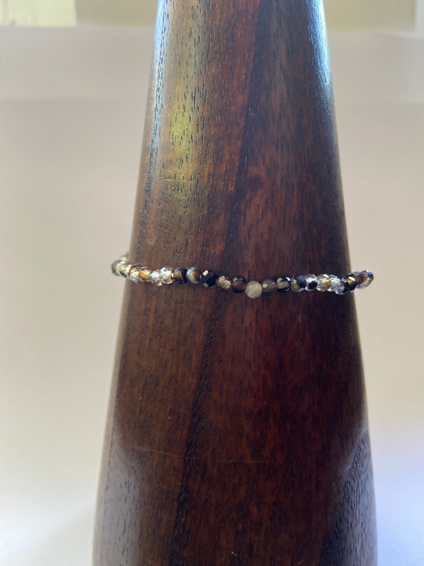 3mm Black Agate faceted Bracelet
