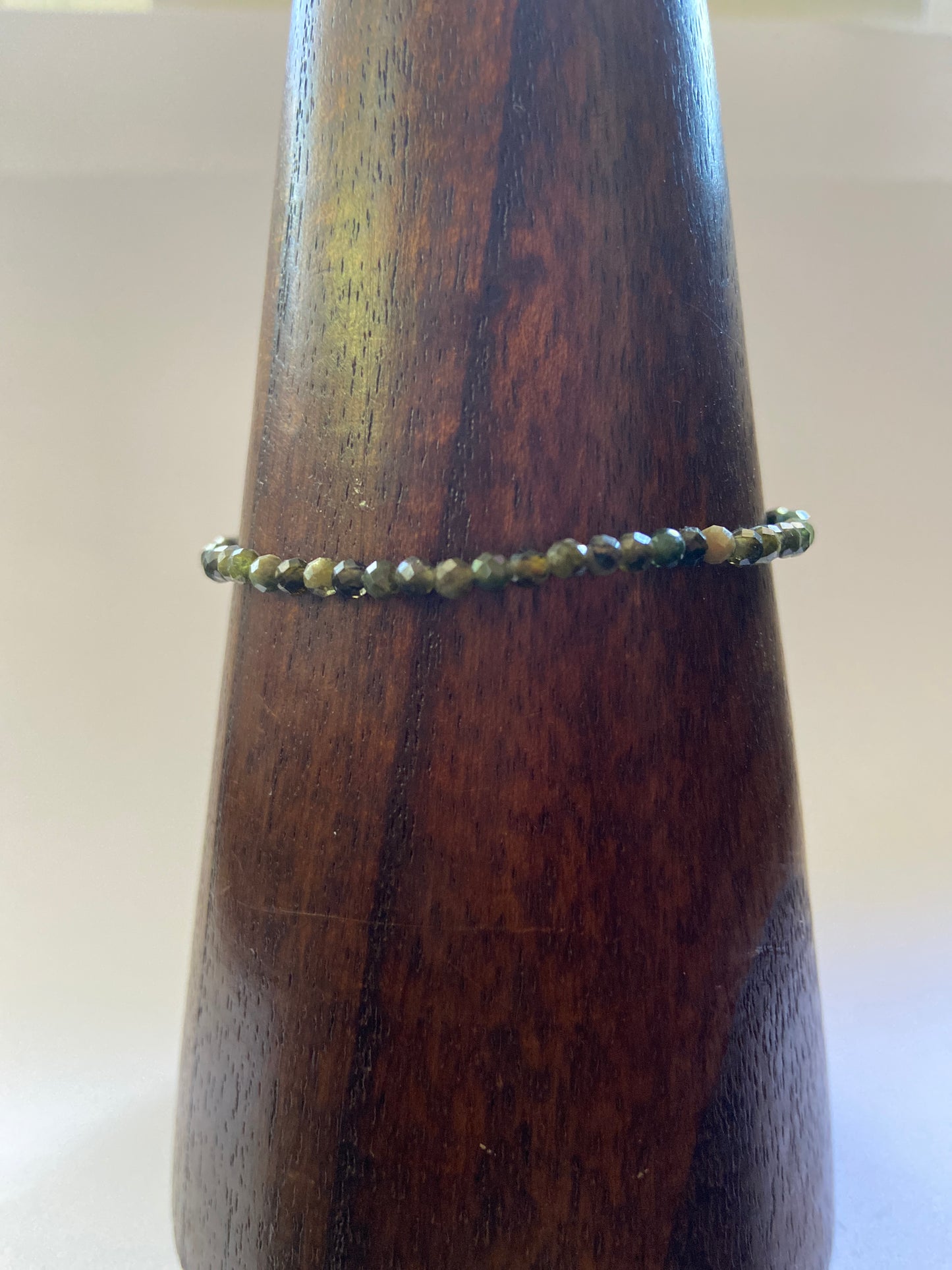 3mm Green Tourmaline Faceted Bracelet