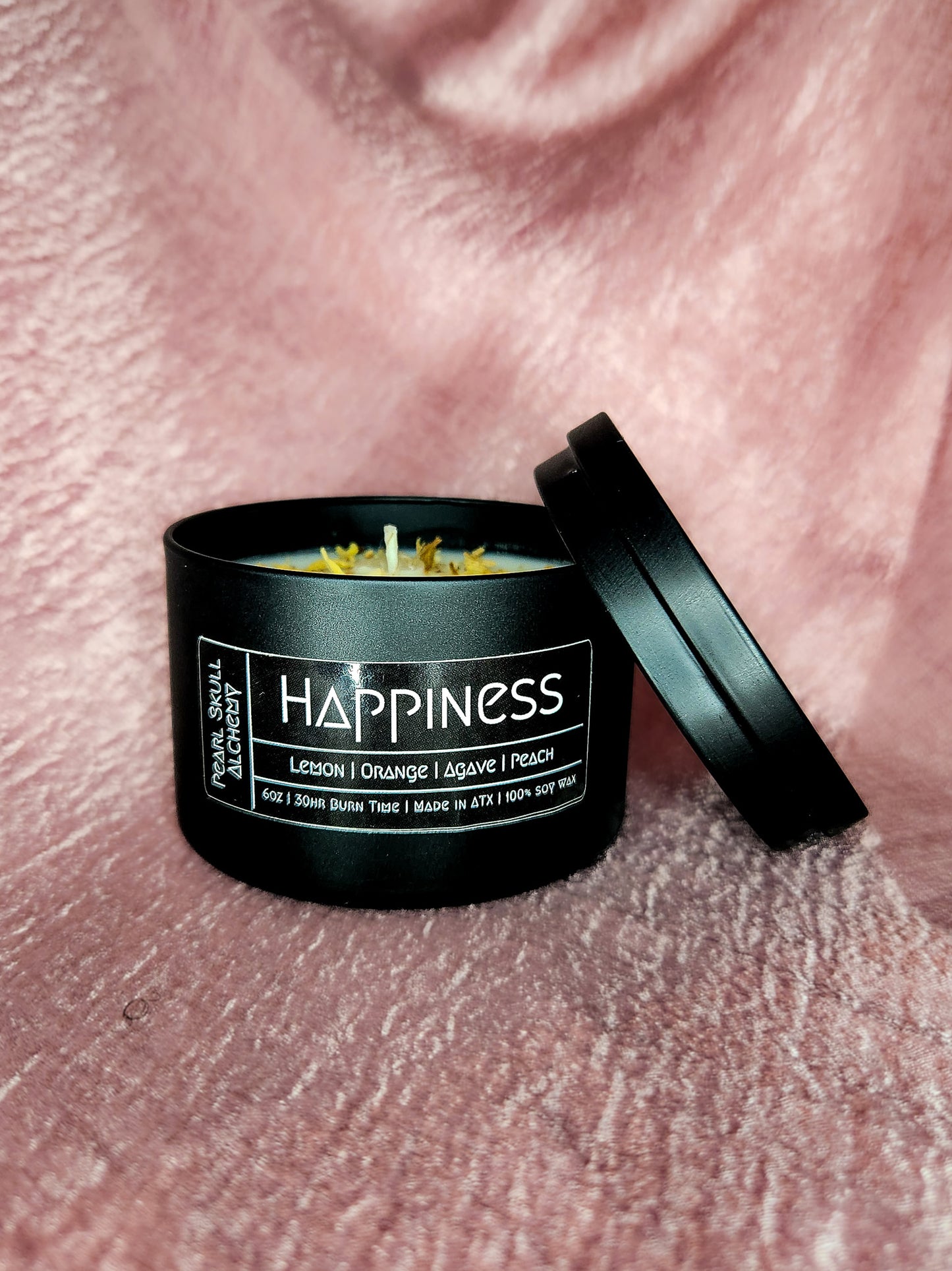 Happiness Pearl Skull Alchemy Spell Candle