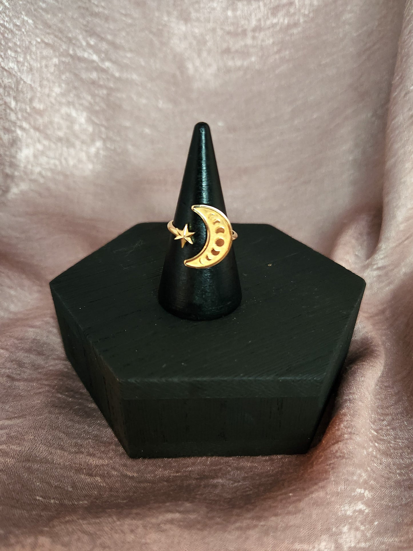 Adjustable Moon Phase Ring Bronze