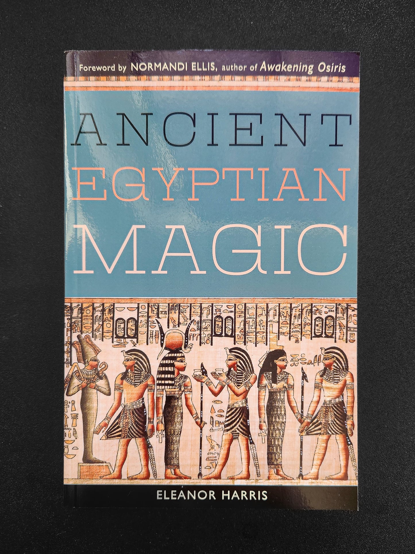 Book cover of 'Ancient Egyptian Magic' by Eleanor Harris on a black background