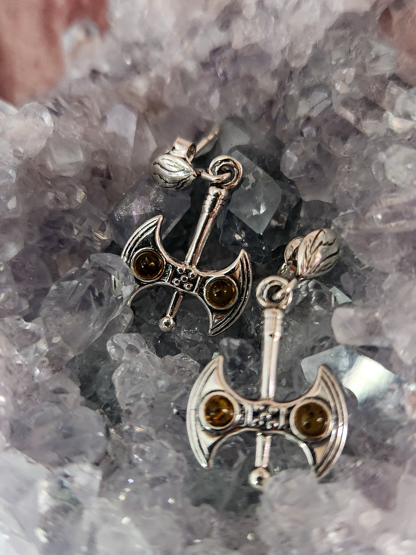 Battle Axe Earrings on Post
