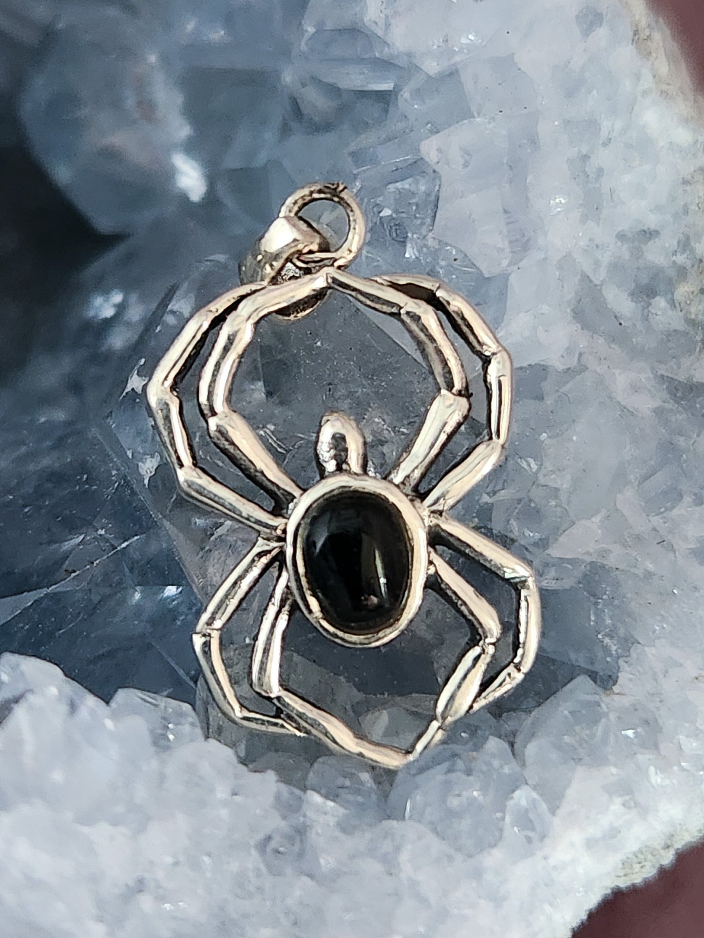 Black Onyx Spider Pendant