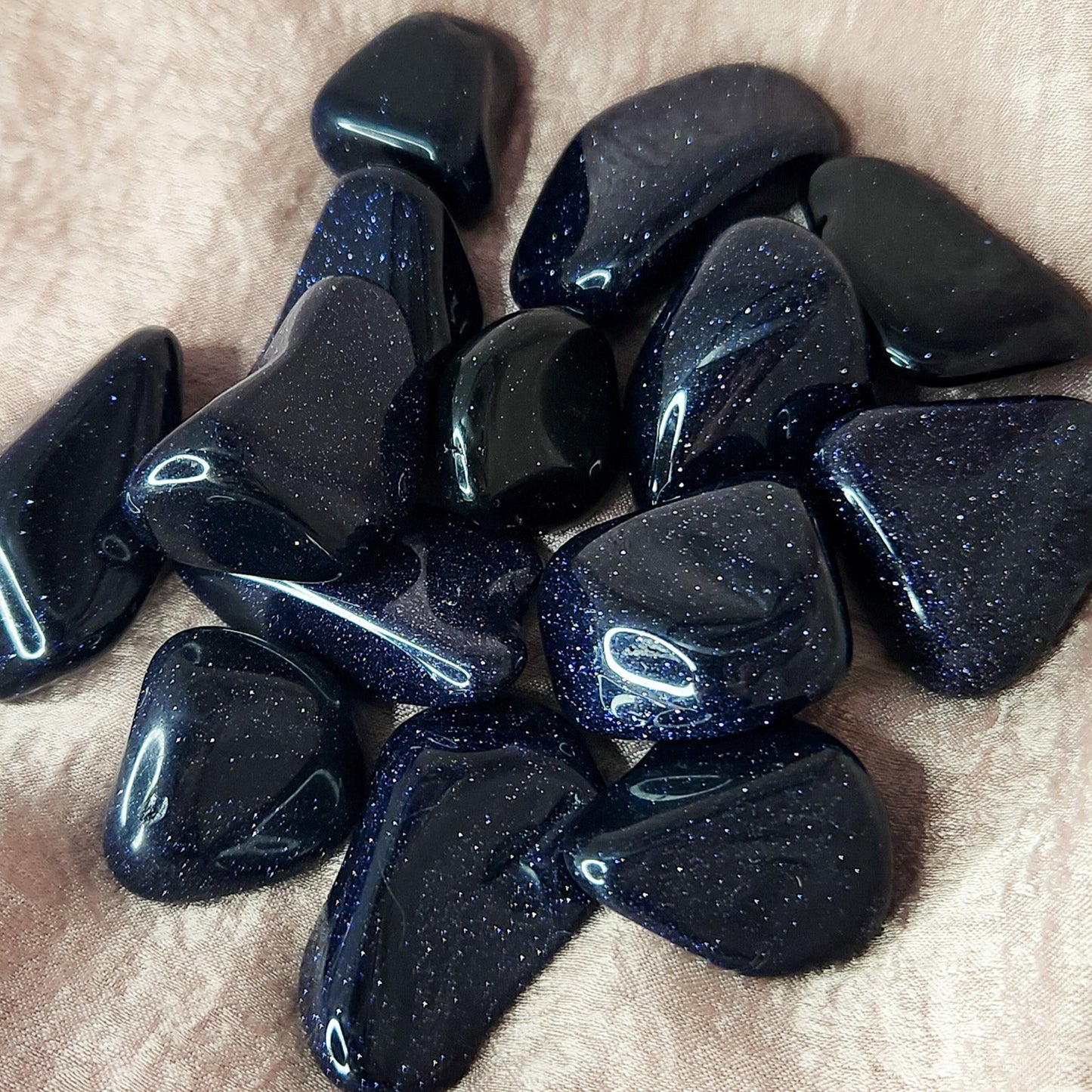 Blue Goldstone Tumble