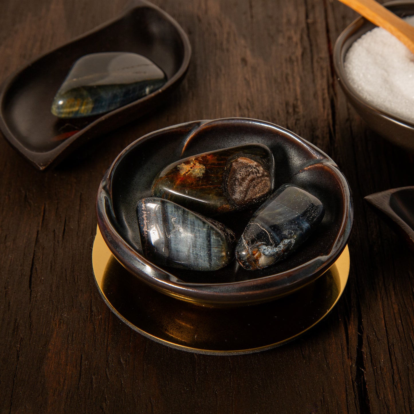 Blue & Gold Tiger Eye Tumble