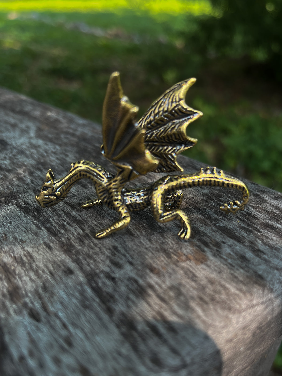 Brass Dragon Wings In Figurine