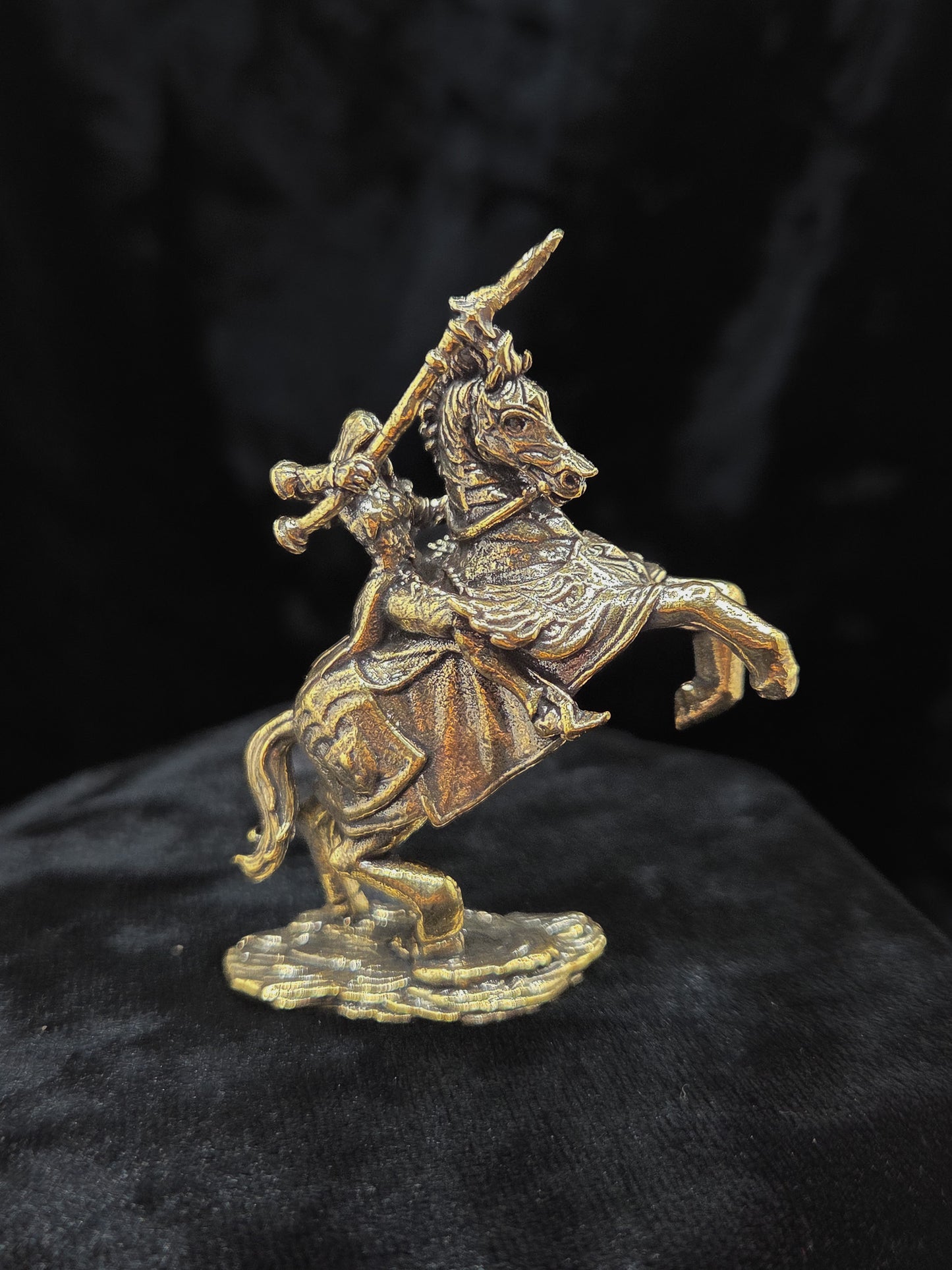 Brass Female Knight Figurine
