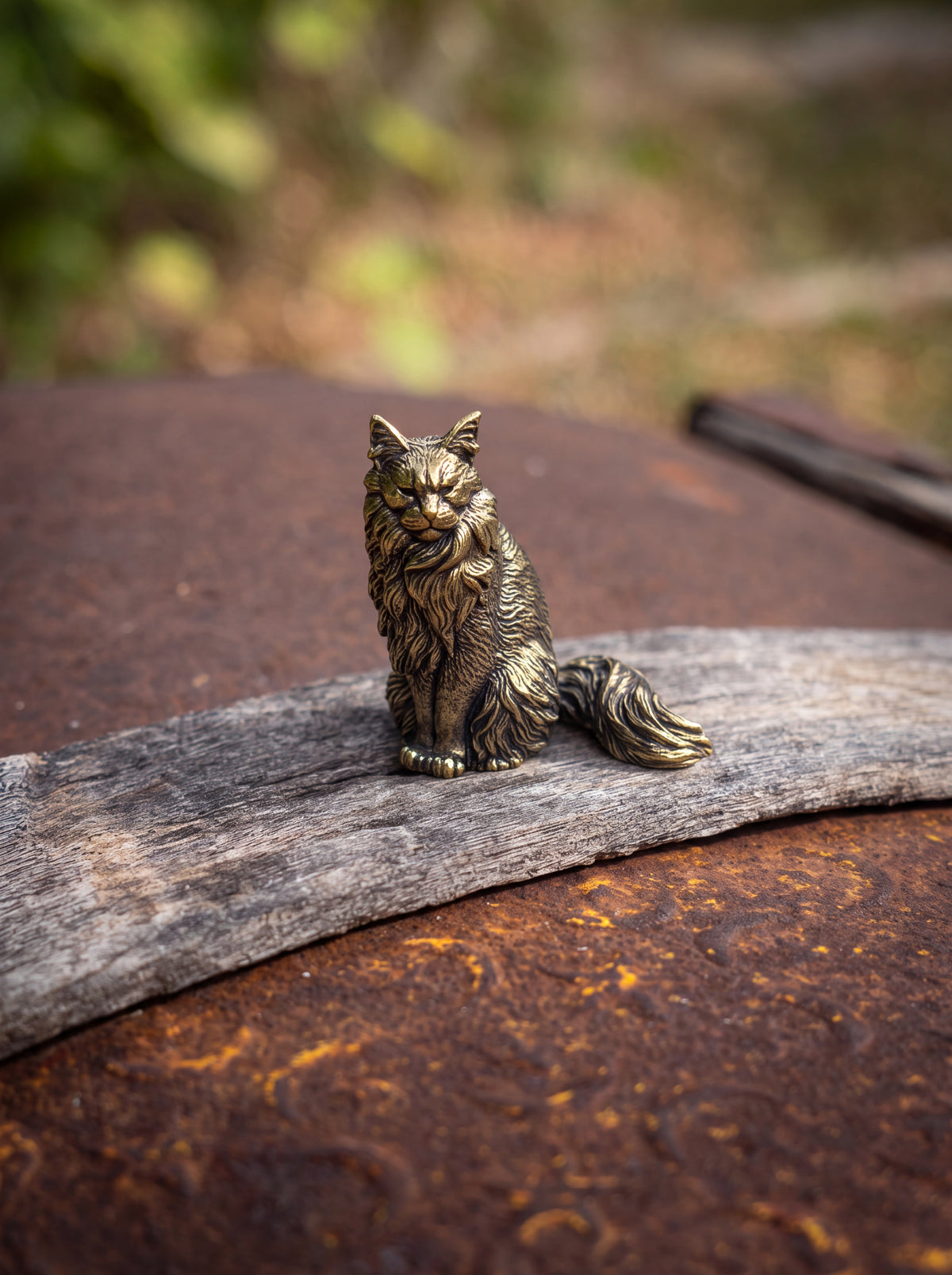 Brass Furry Cat