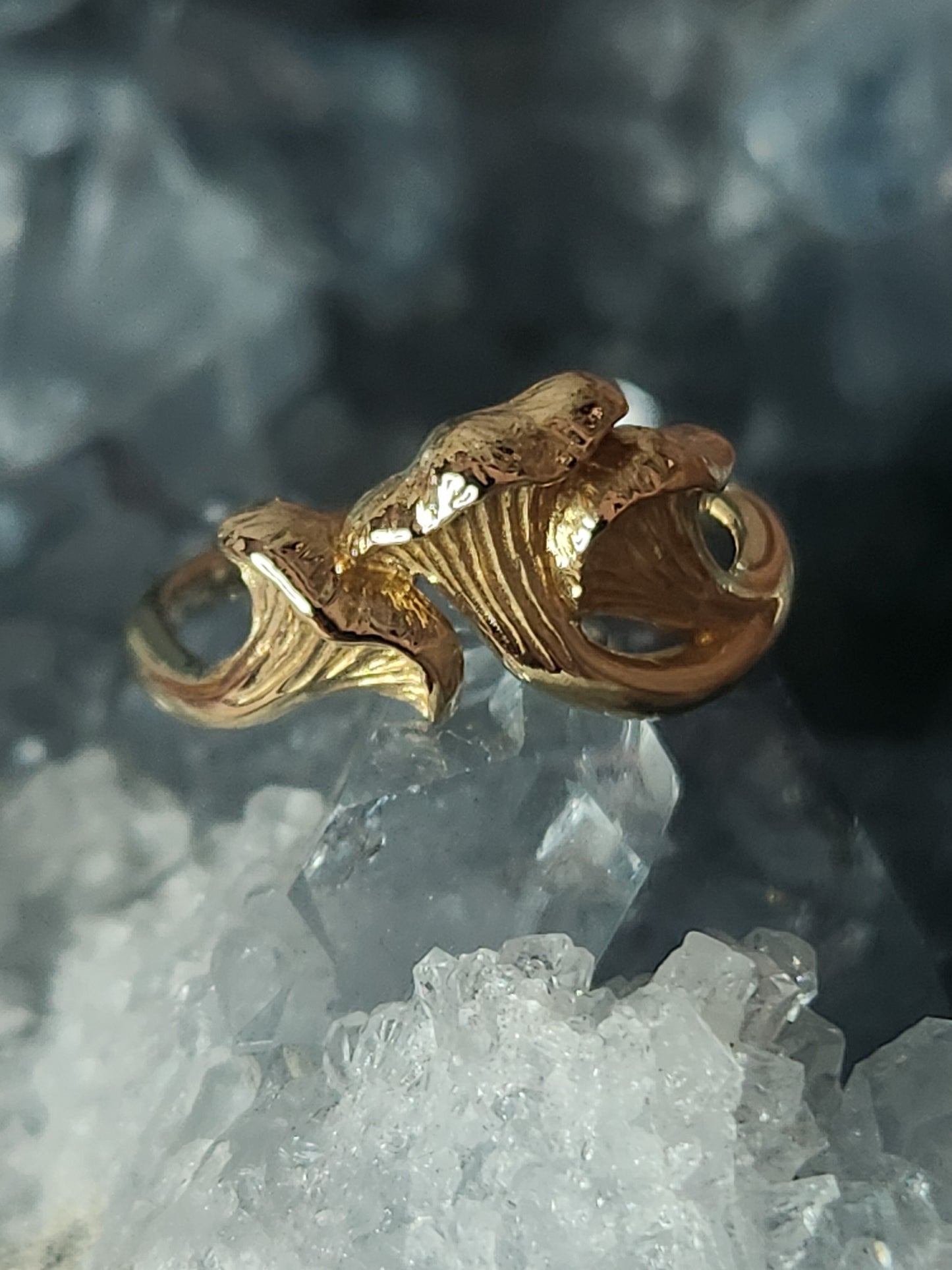Bronze Chanterelle Mushroom Ring