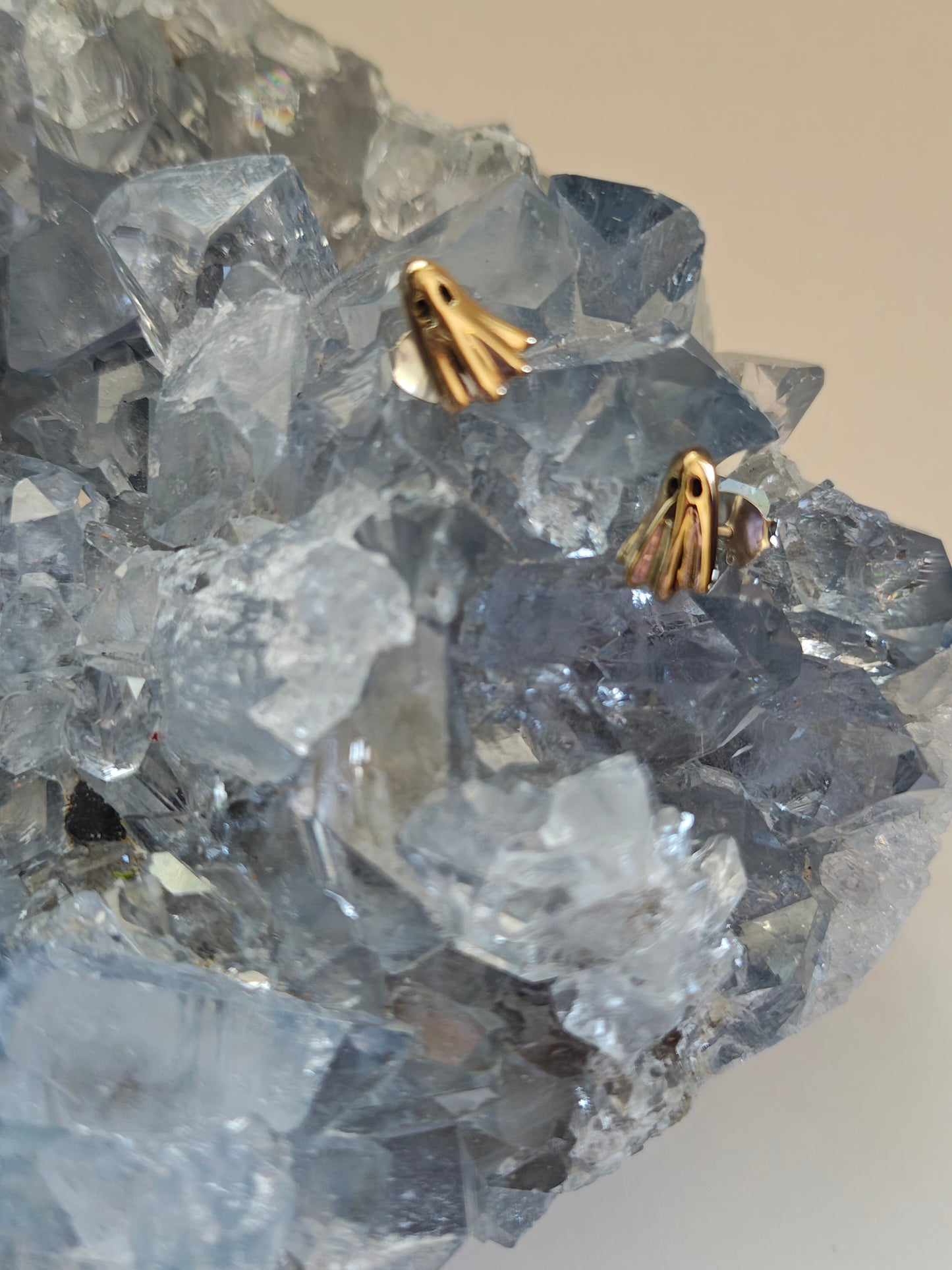 3D Ghost Post Earrings