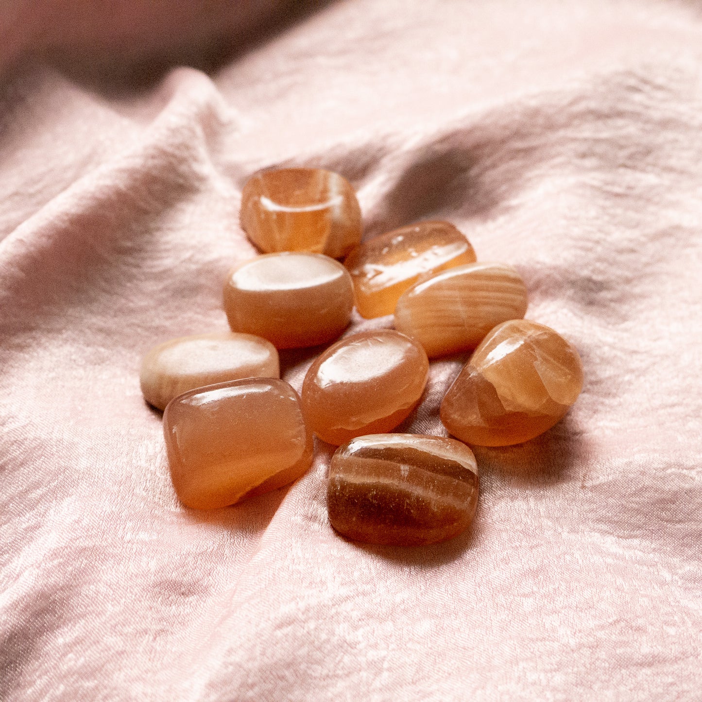 Caramel Calcite Tumble