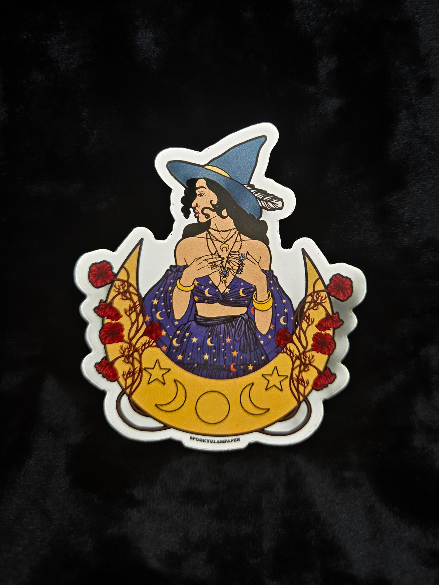 Celestial Moon Witch Sticker