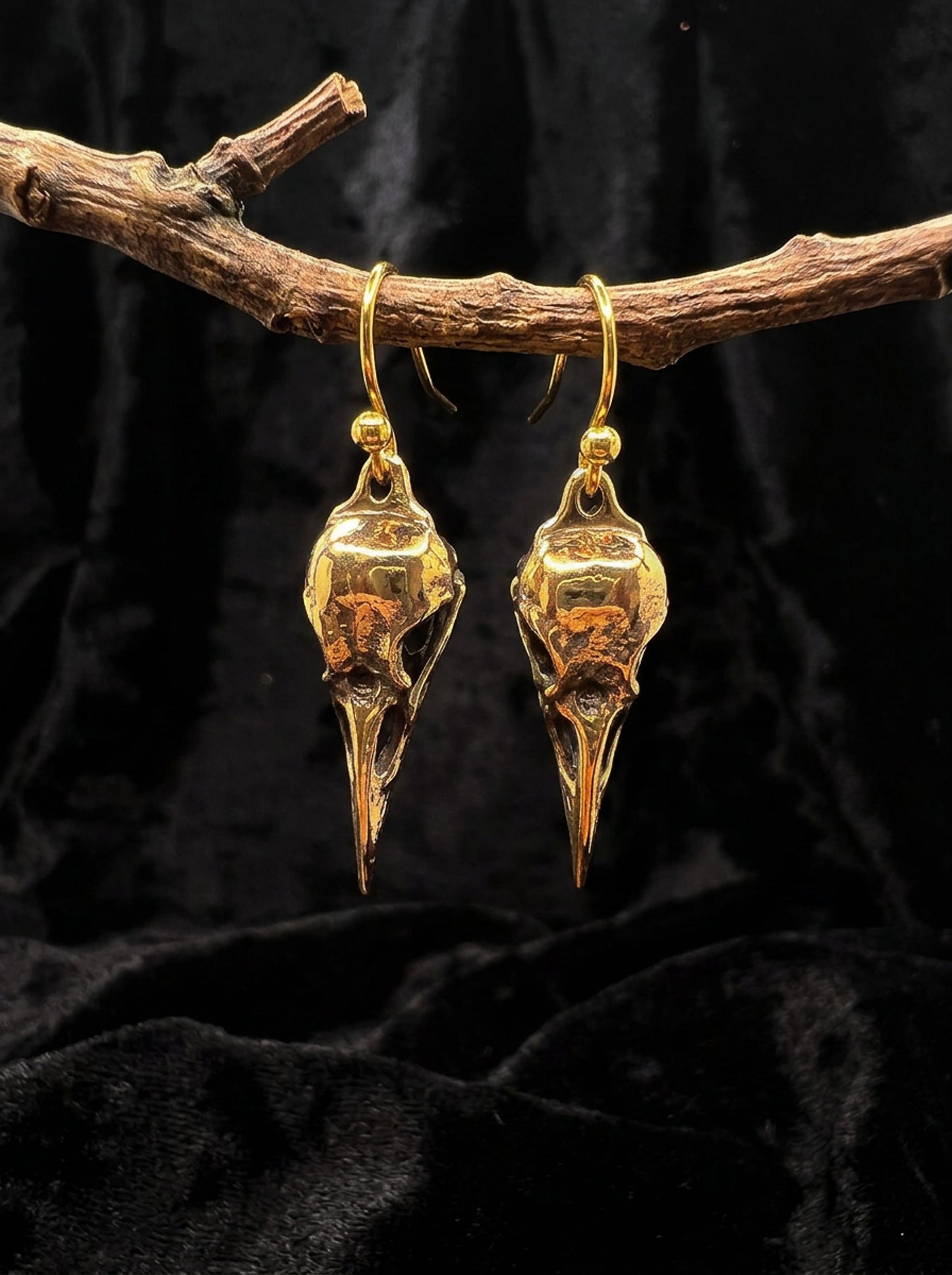 Crow Skull Earrings