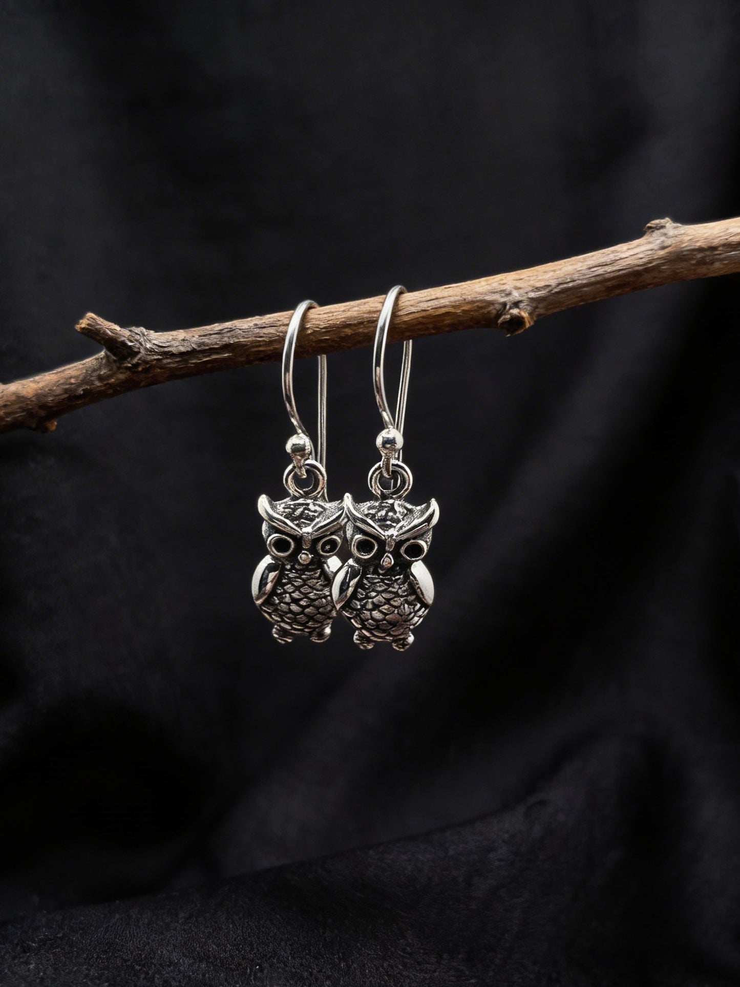 Detailed Owl Dangle Earrings