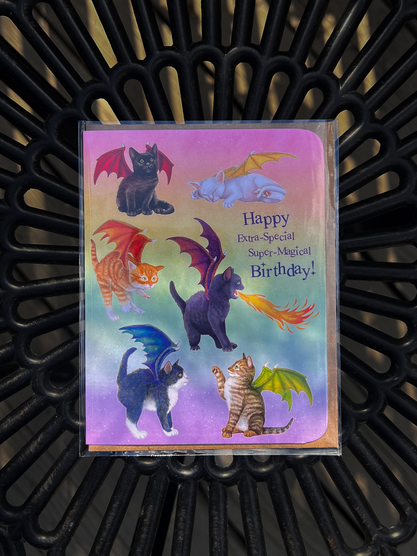 Dragon Cat Birthday Card