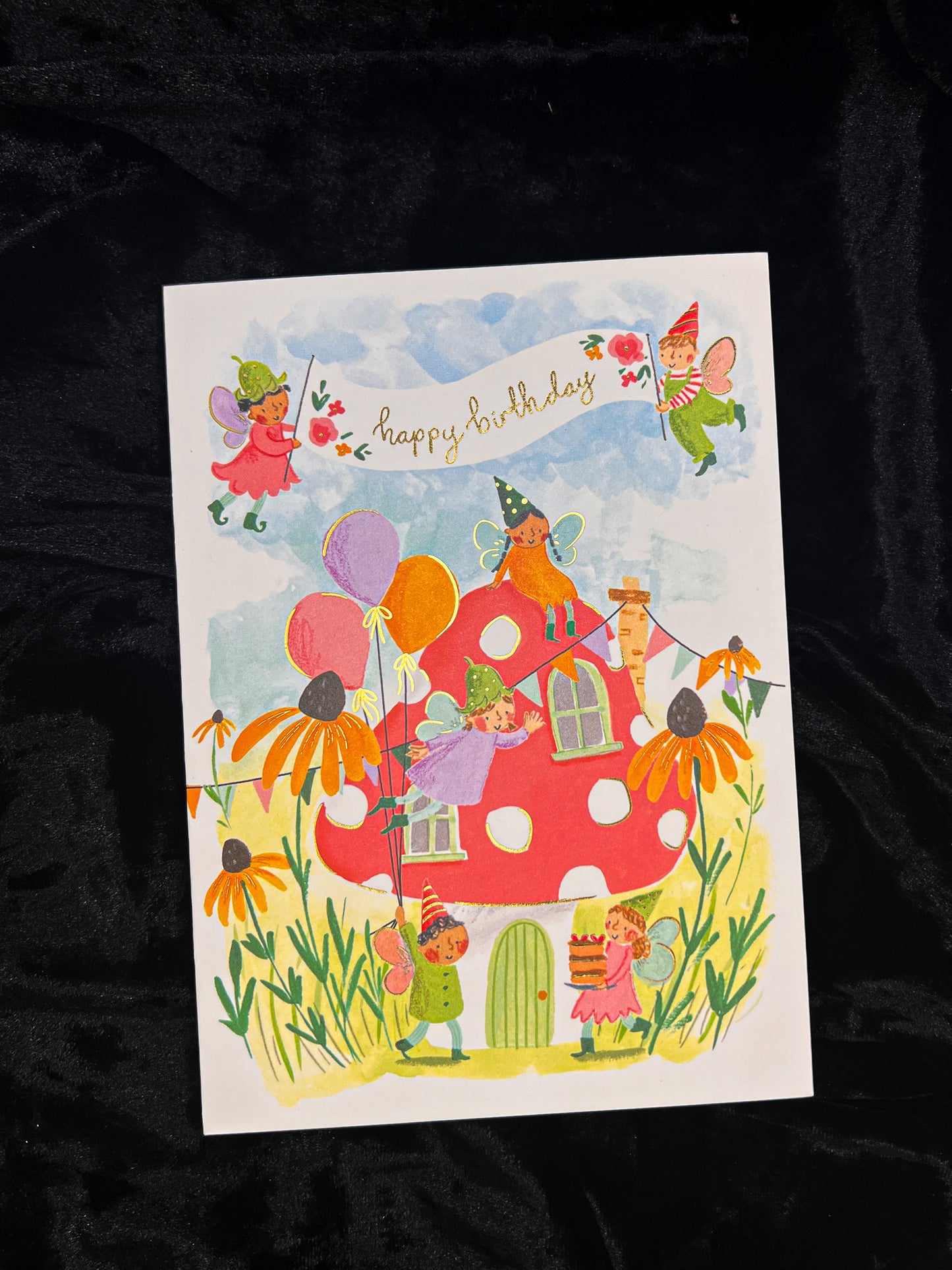 Fairies Mushroom Birthday Card