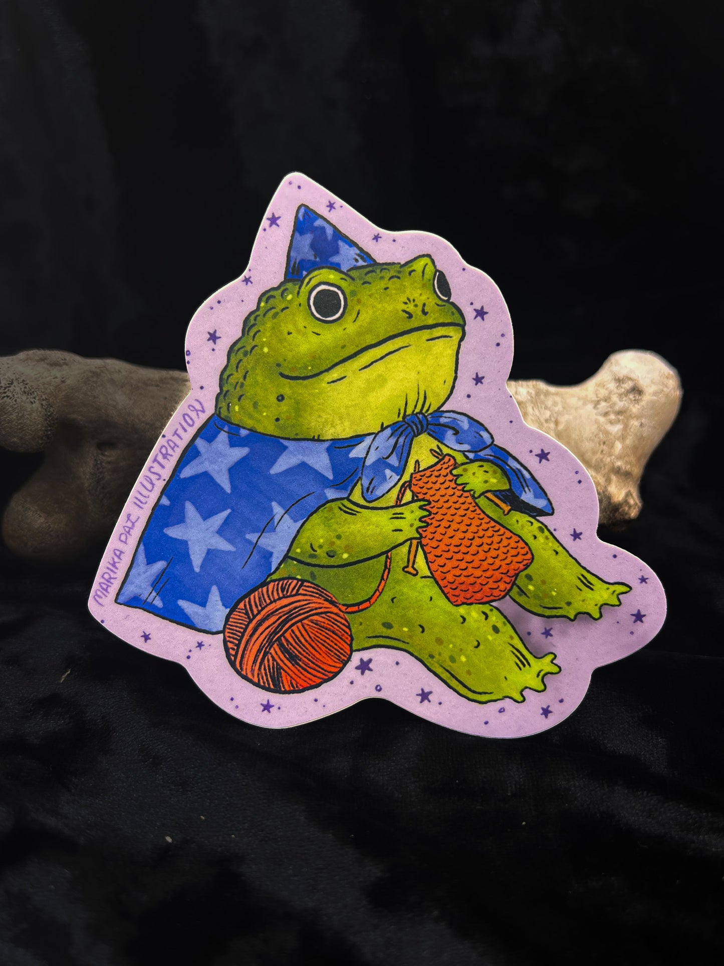 Frog Wizard Sticker