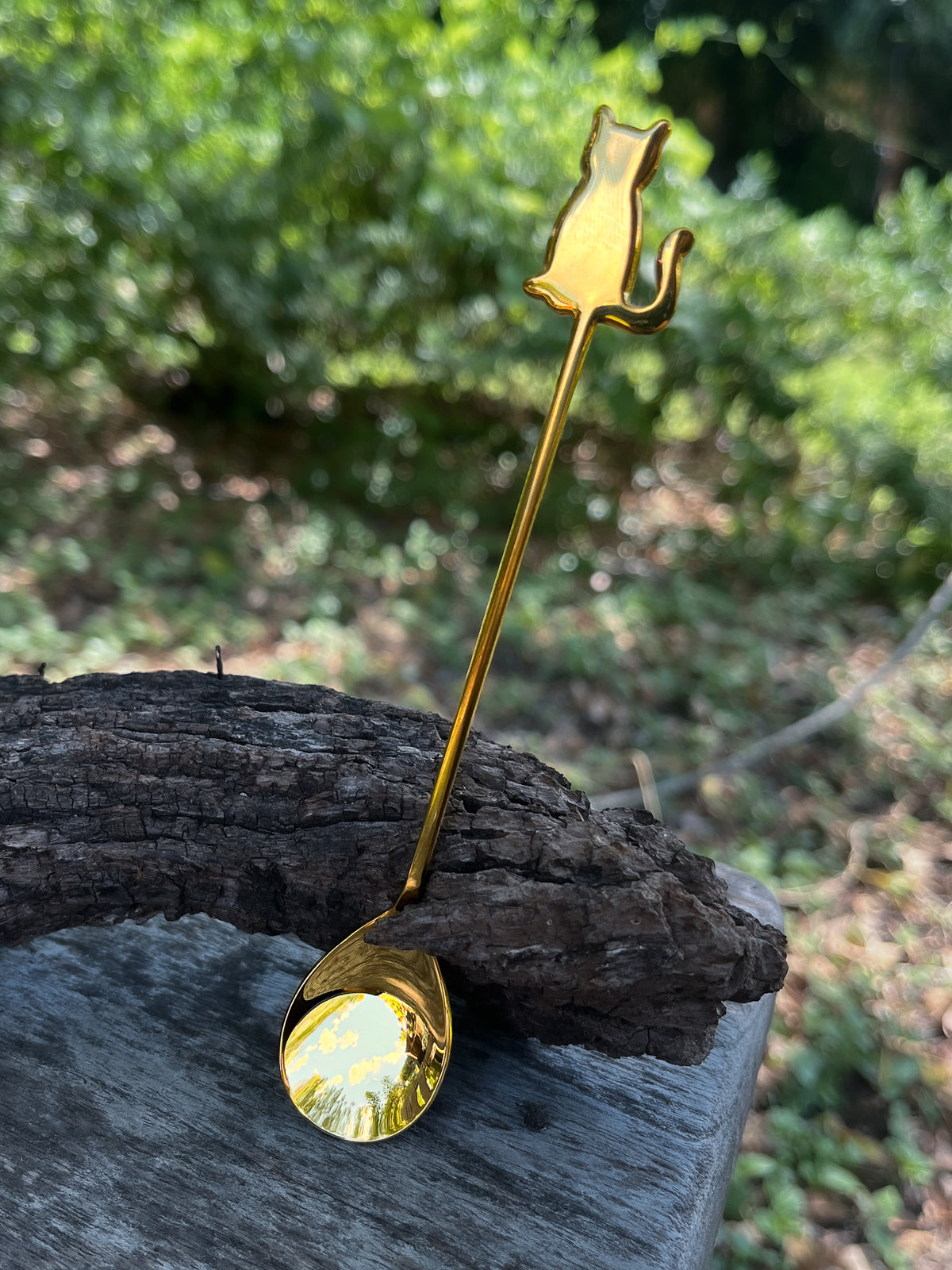 Gold Cat Tea Spoon
