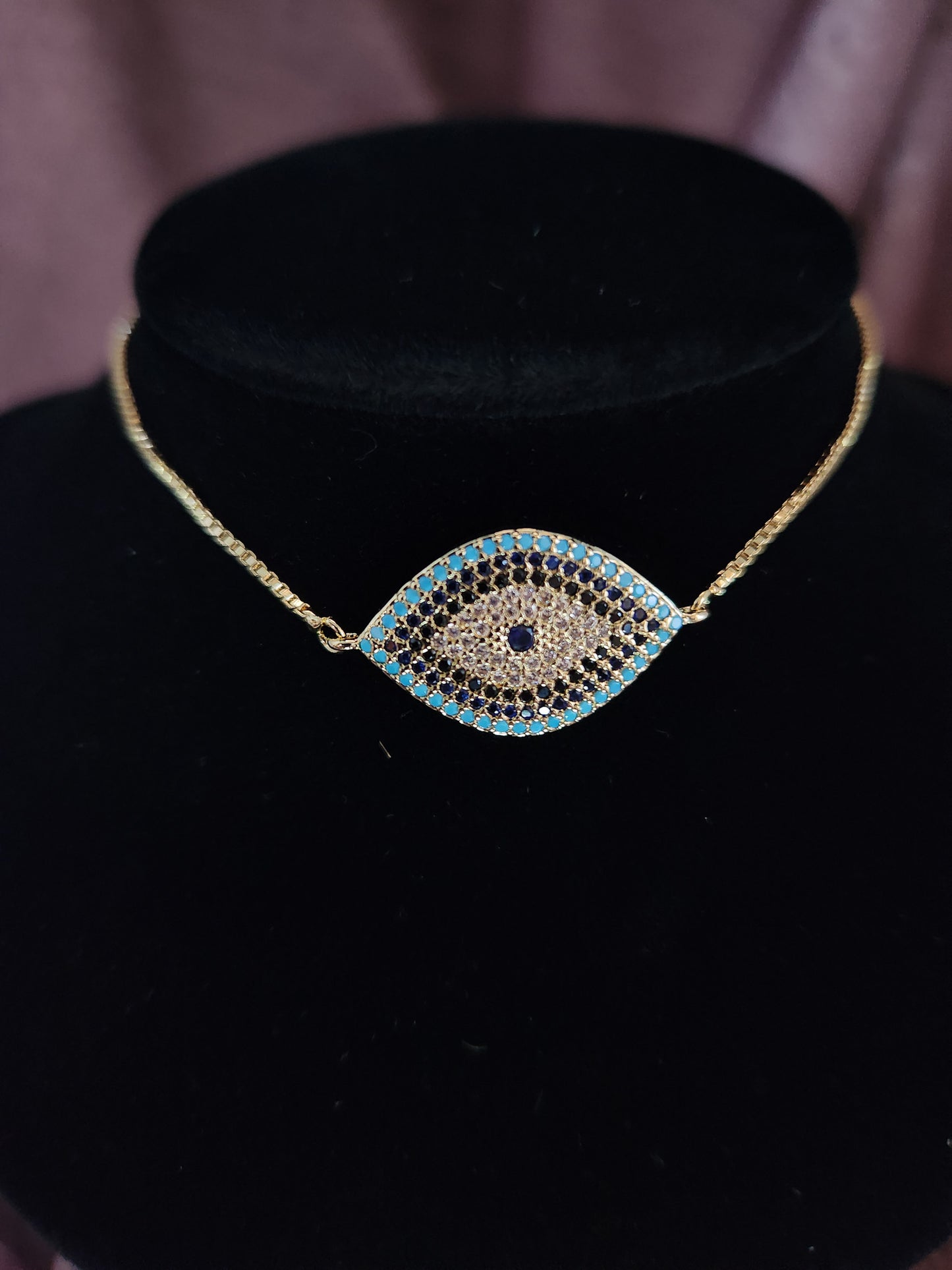 Good Luck Crystal Evil Eye Bracelet