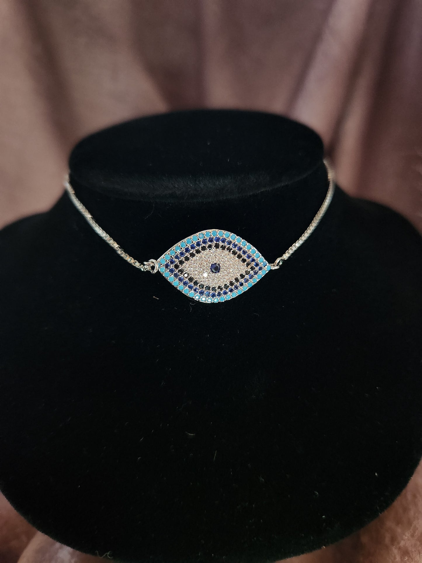 Good Luck Crystal Evil Eye Bracelet