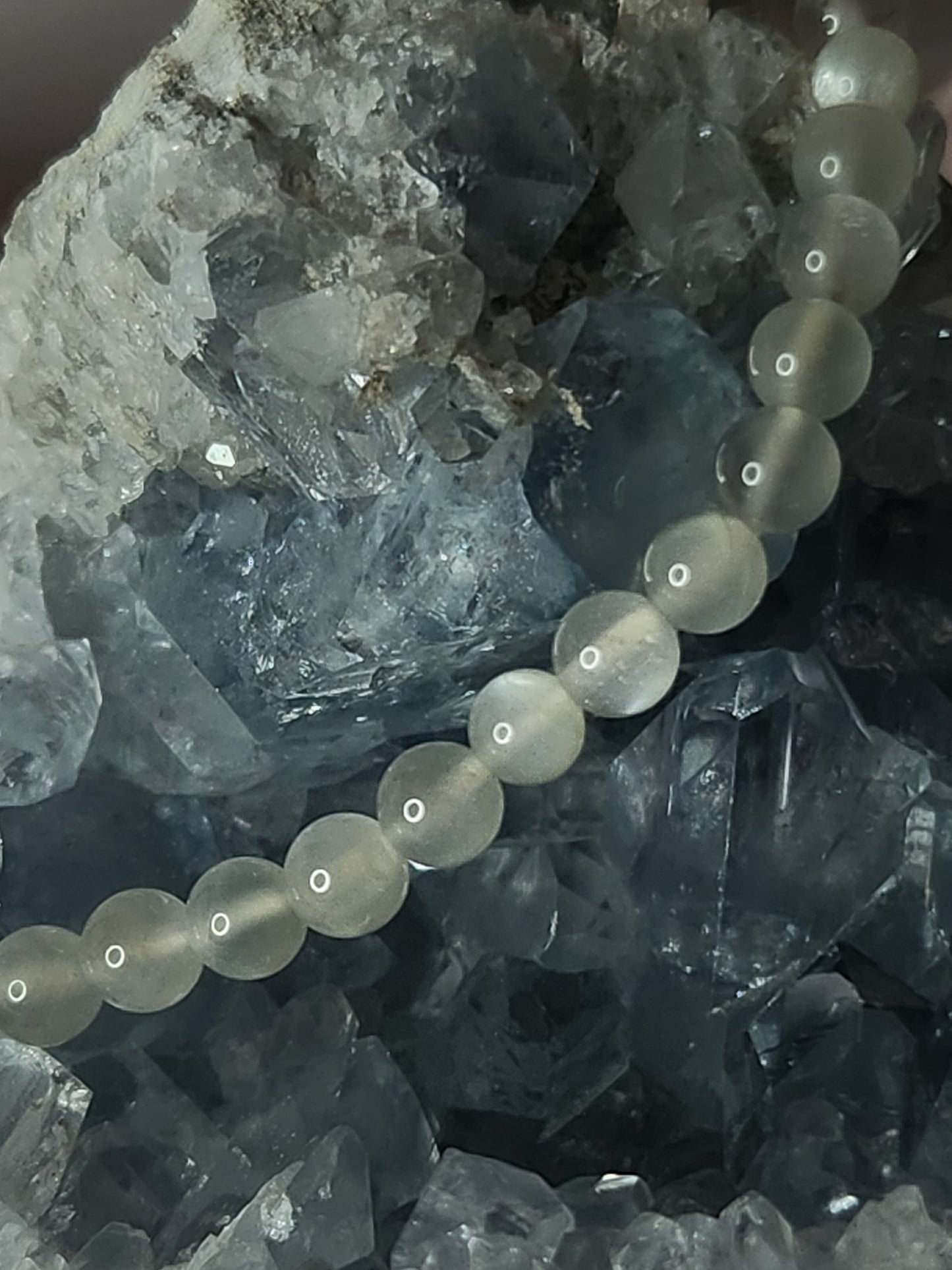 Grey Moonstone Bracelet (4mm)