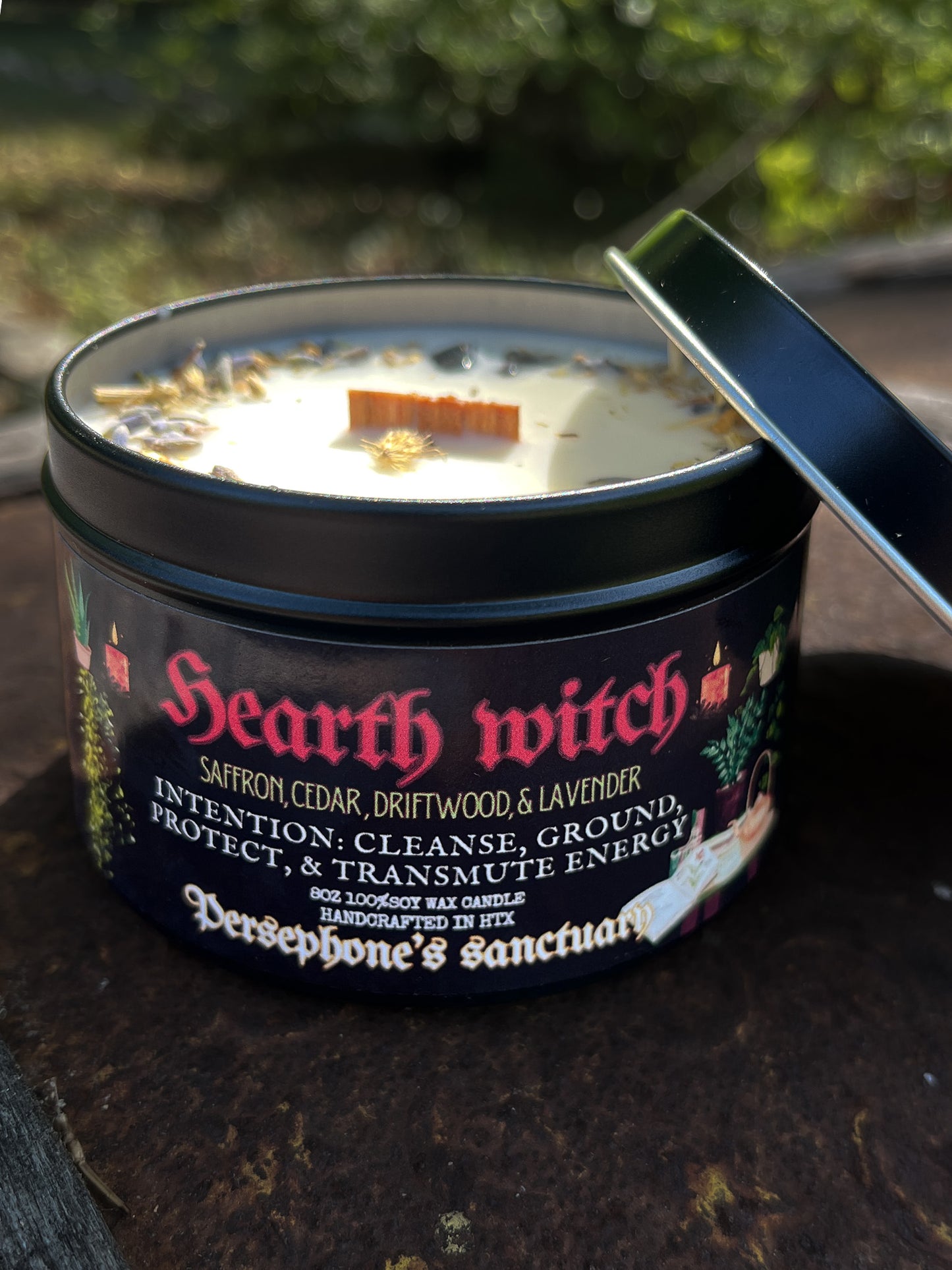 Hearth Witch Candle Tin