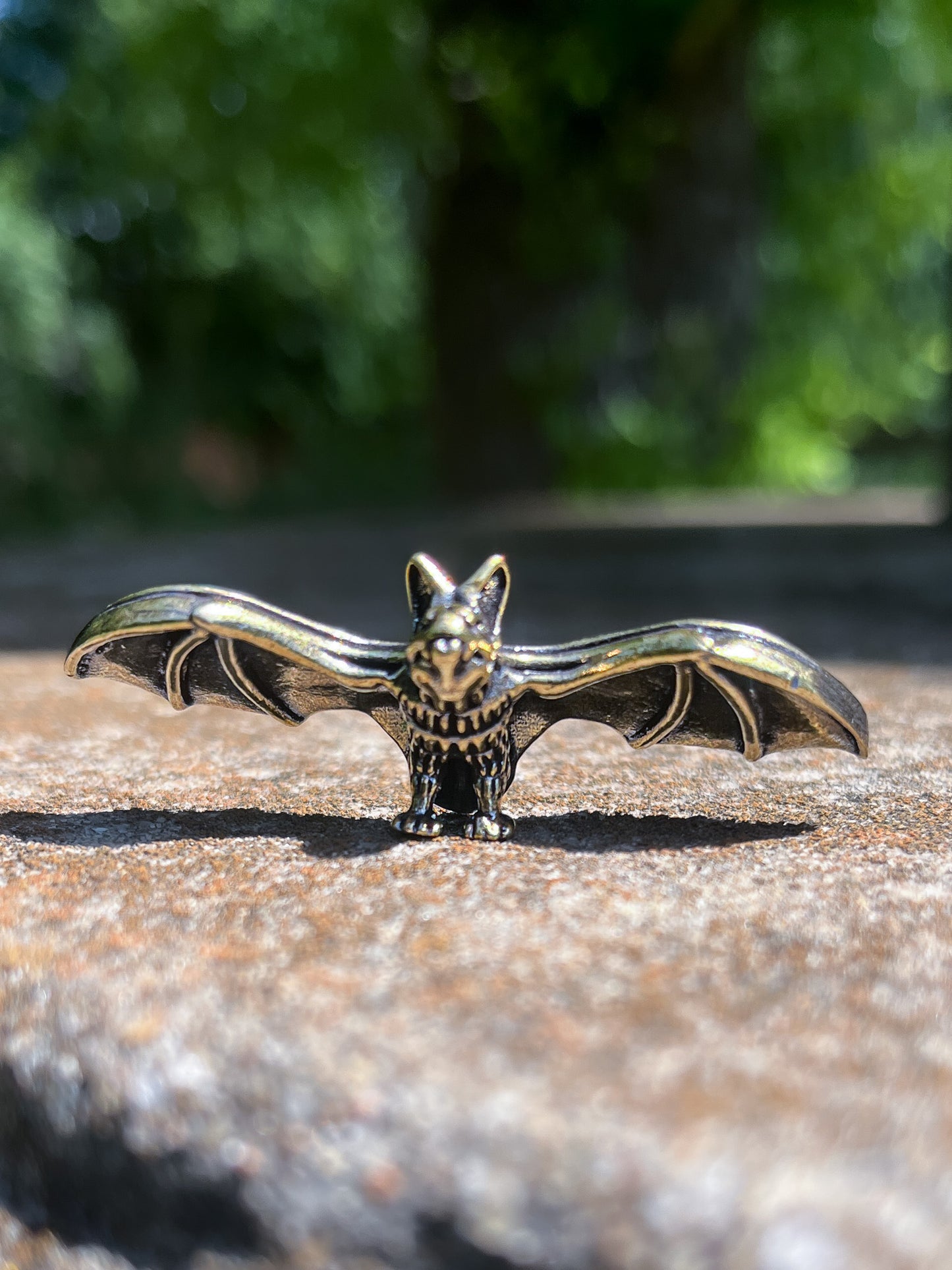 Brass Bat Figurine