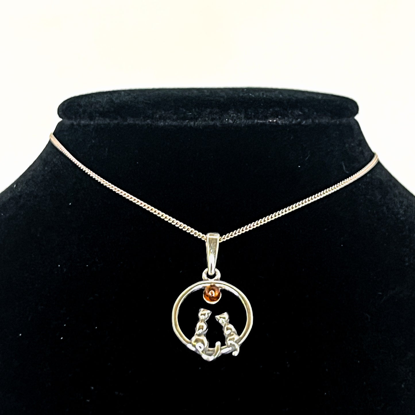 Cats Cognac Amber Pendant