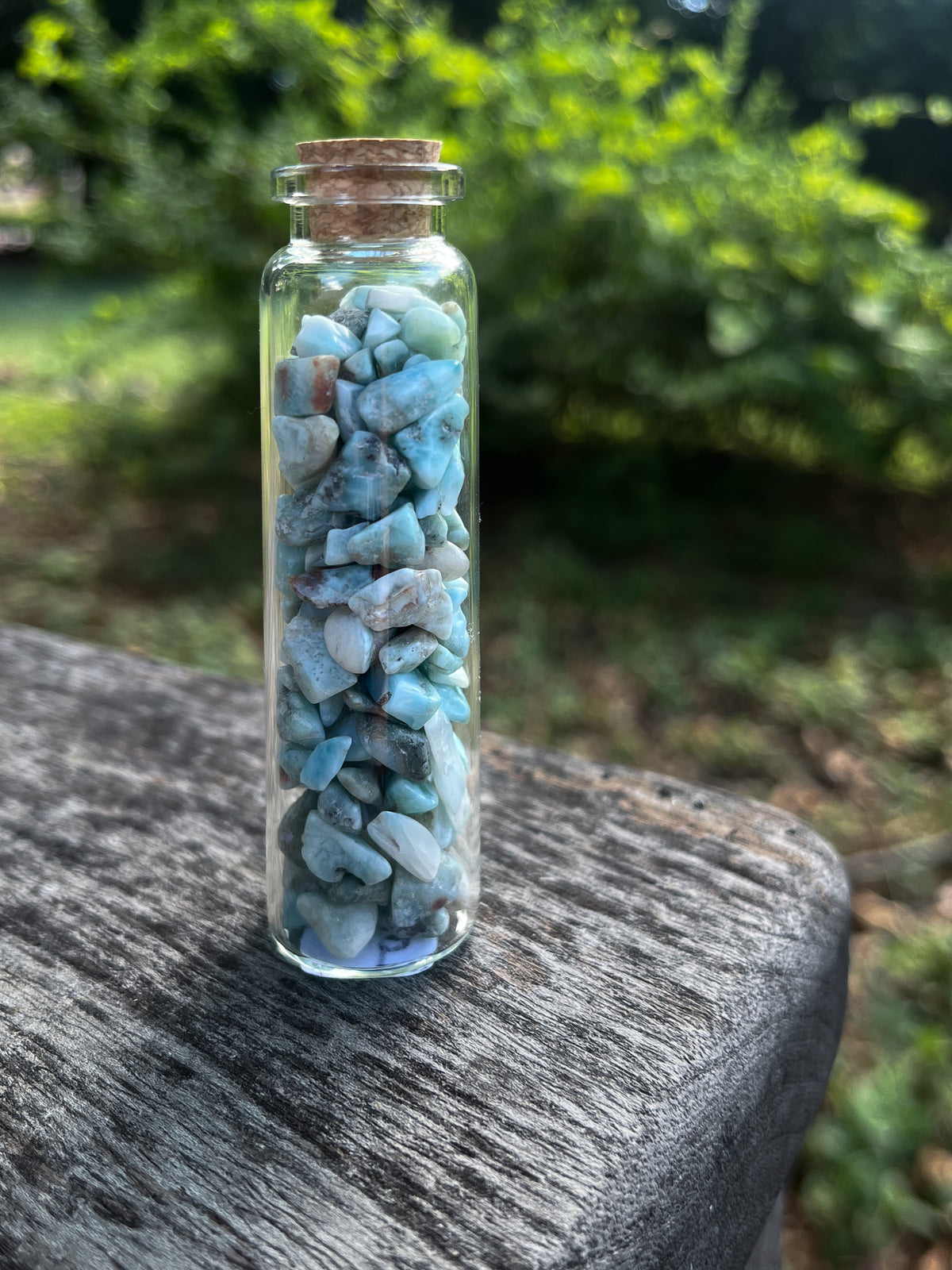 Larimar Crystal Chip Jar
