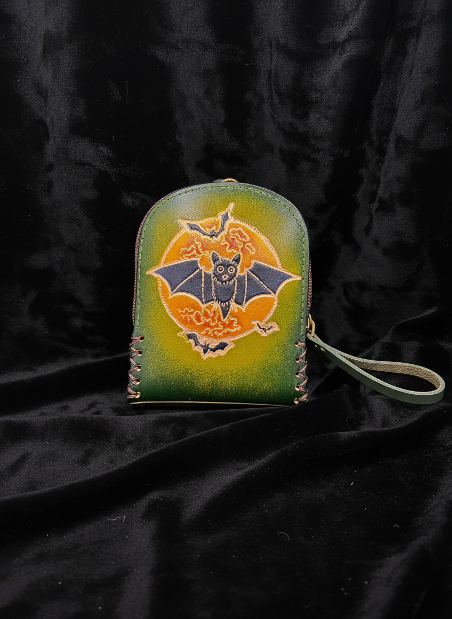 Leather Bat Wallet Backpack