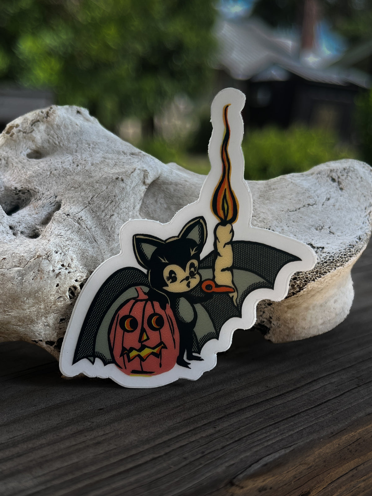 Lil Creepster Sticker (Bat w/ Jack o Lantern)