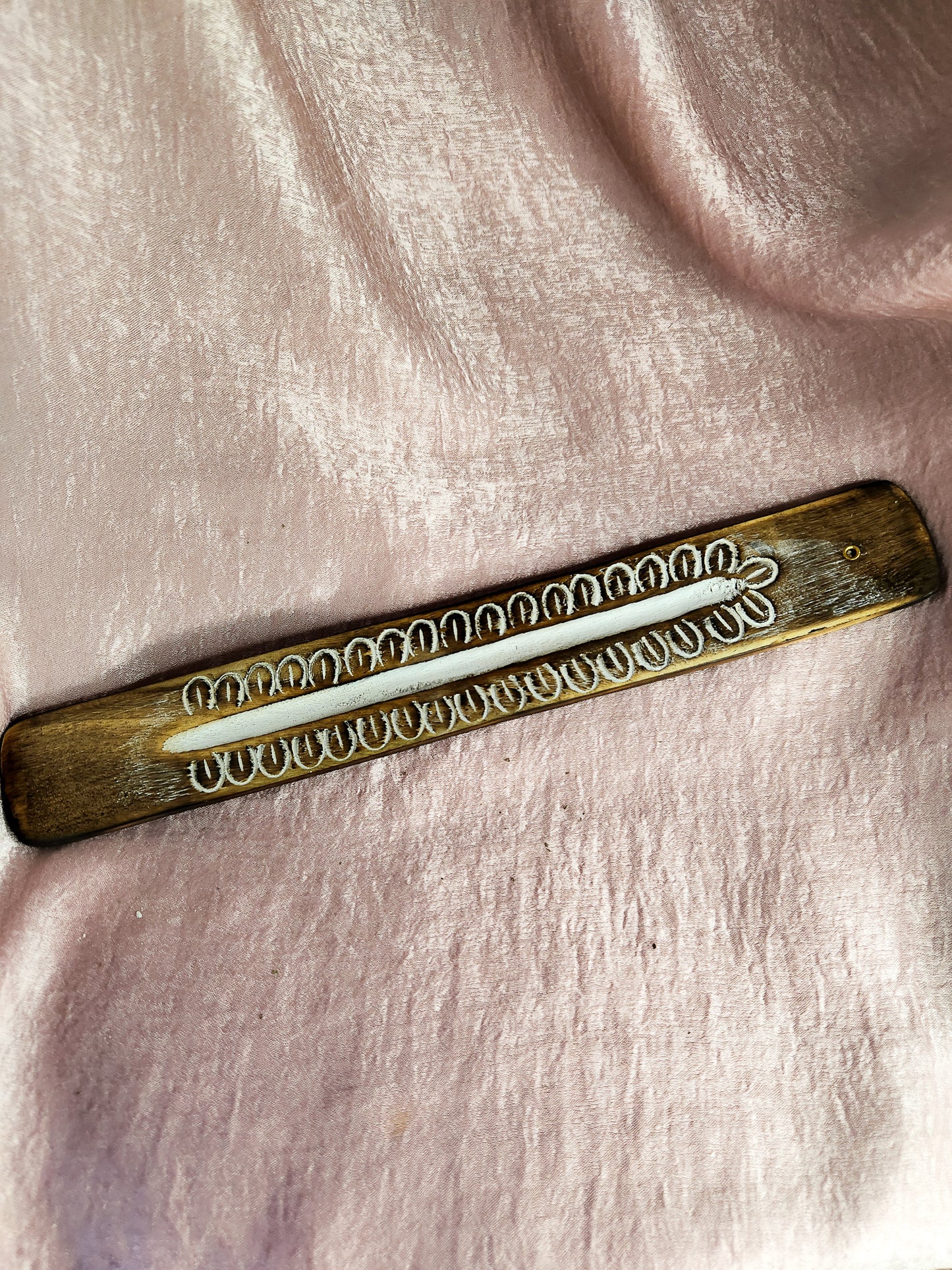 Wood Incense Burner with Design