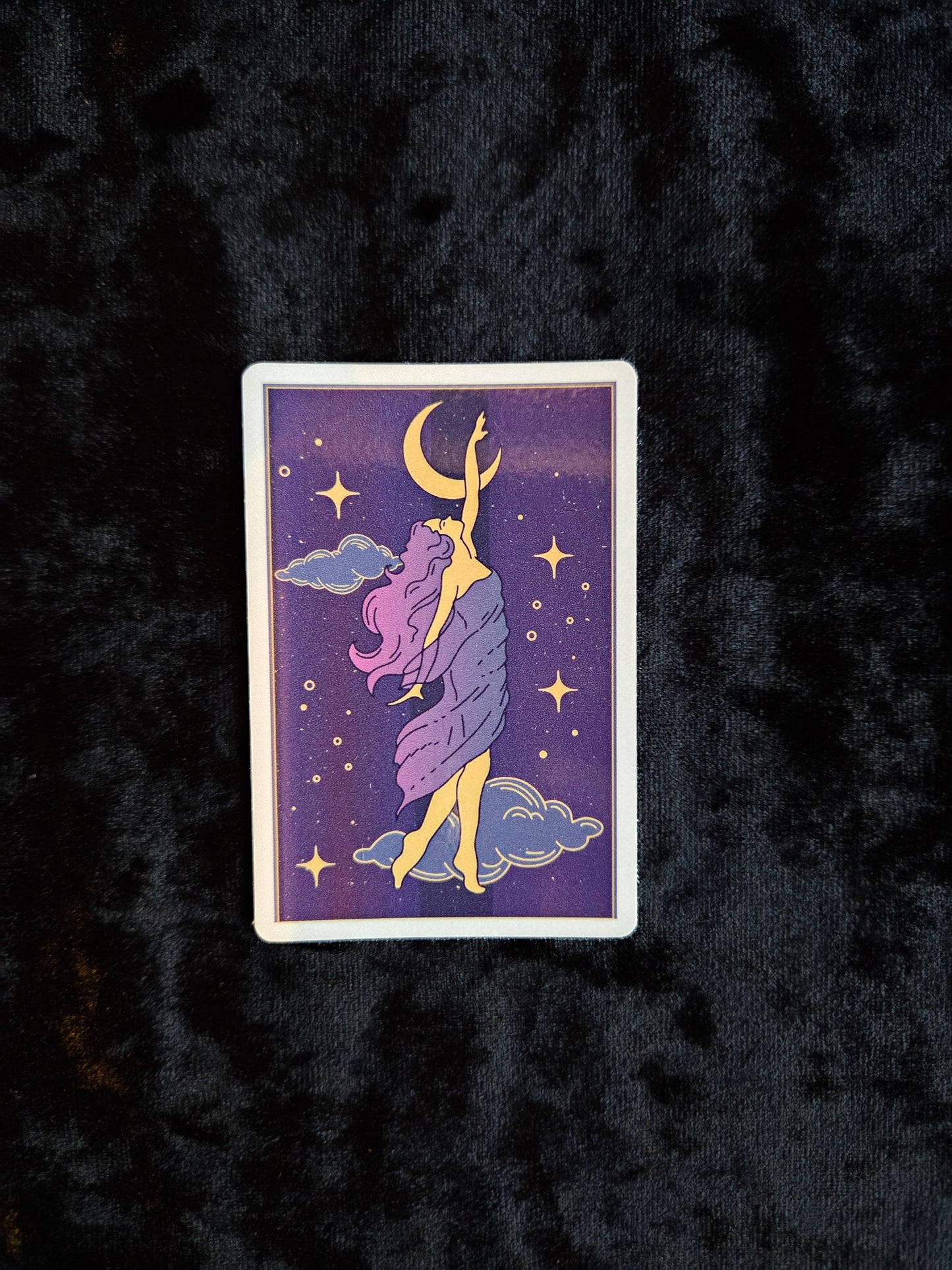 Lunar Woman Reaching Into the Stars Sticker