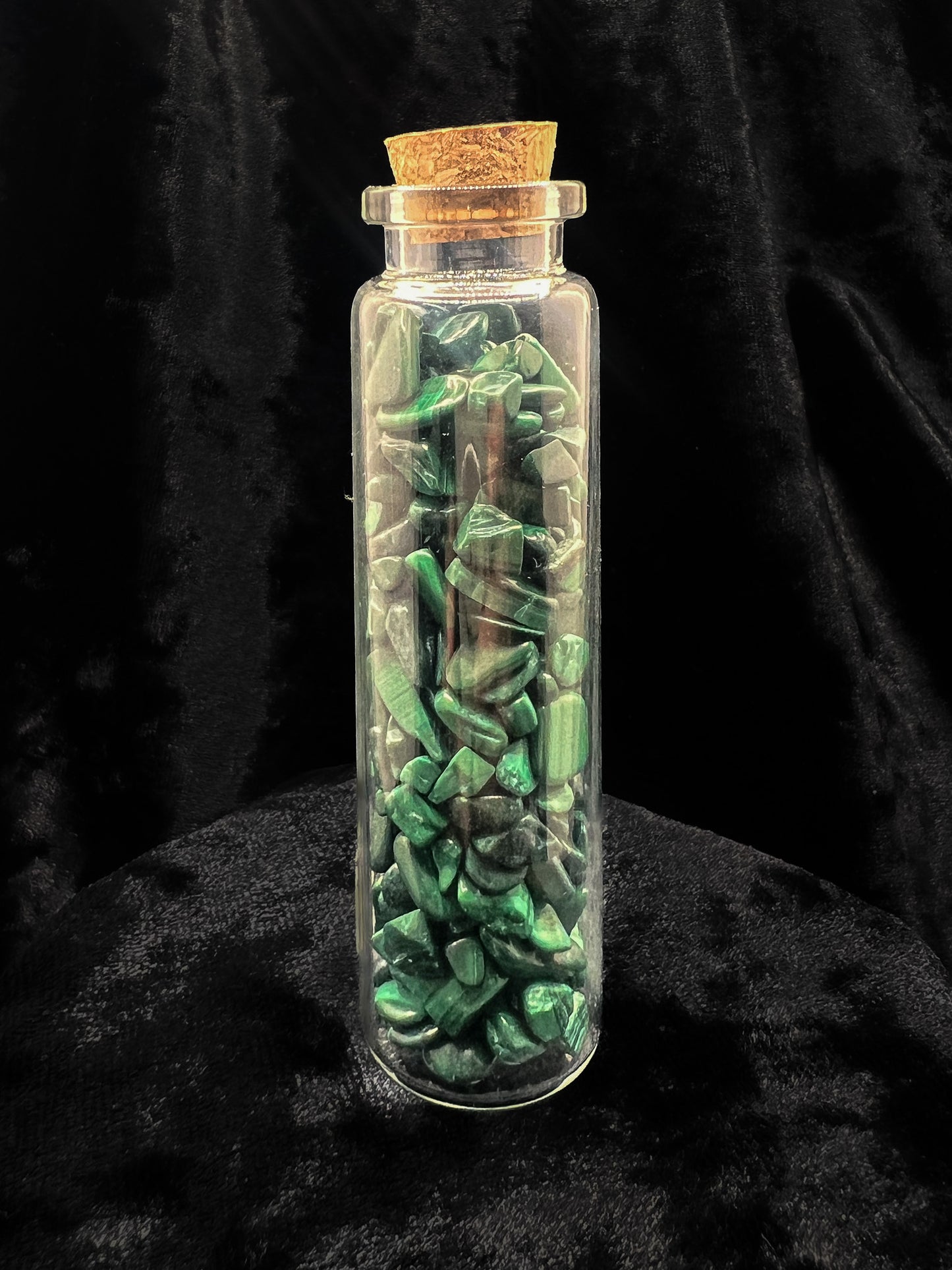 Malachite Crystal Chip Jar