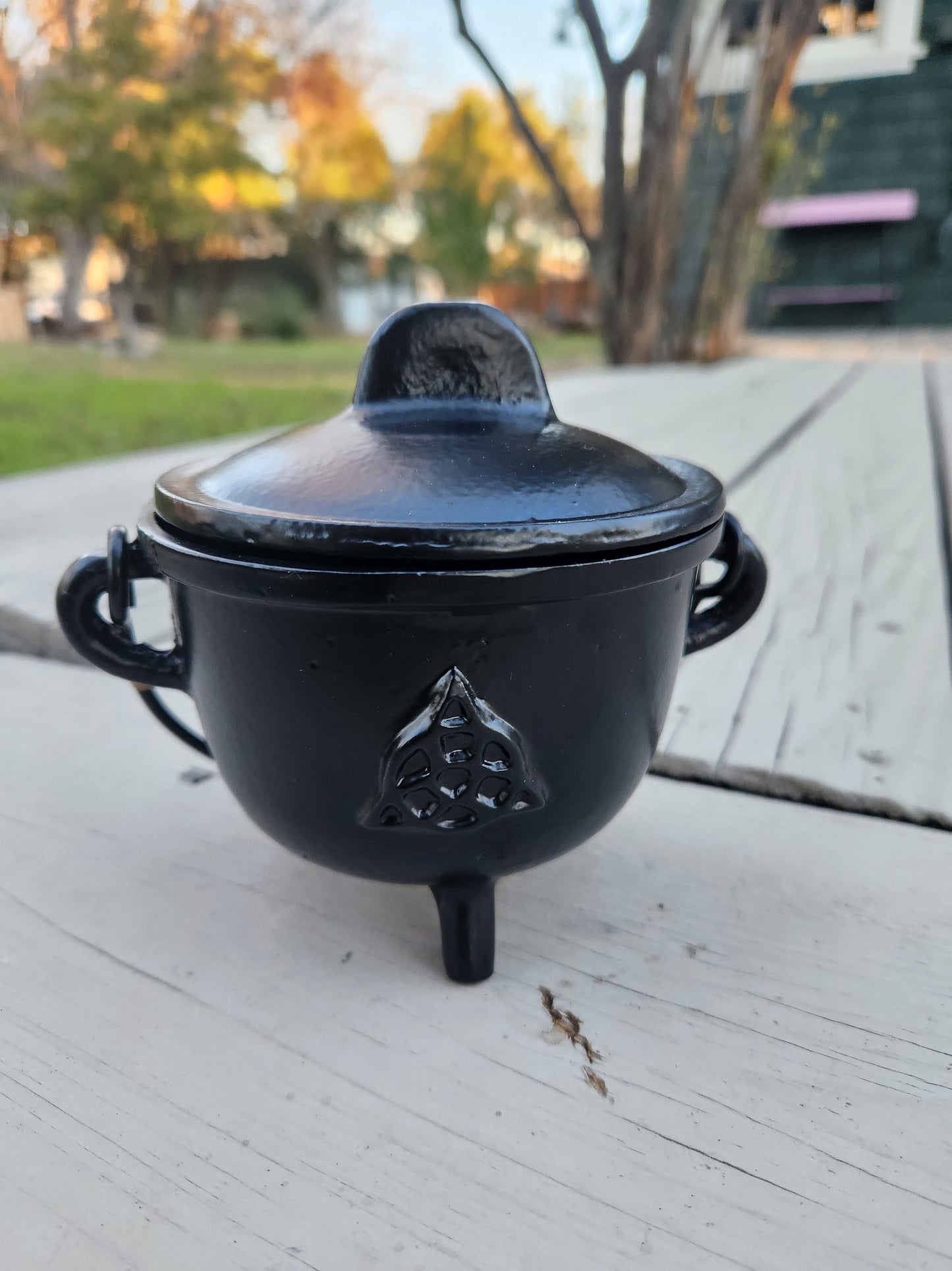 Medium Triquetra Cast iron Cauldron