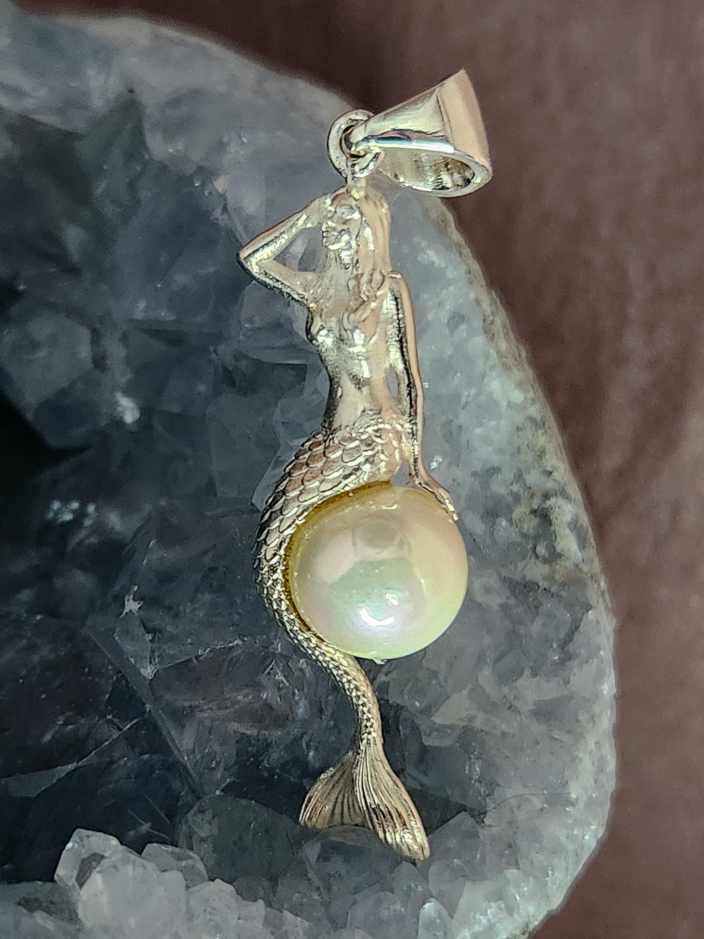 Mermaid Pendant On Stone