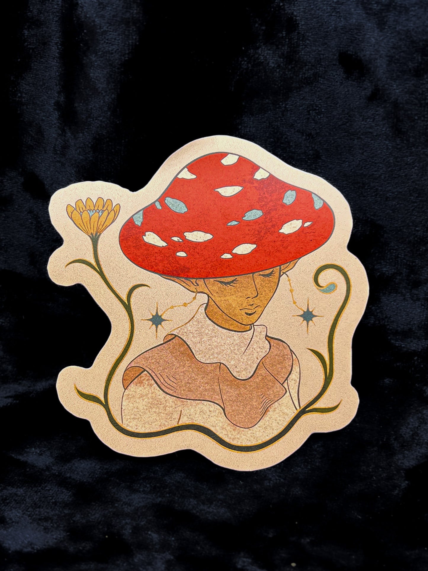 Mushroom Fairy Cap Sticker