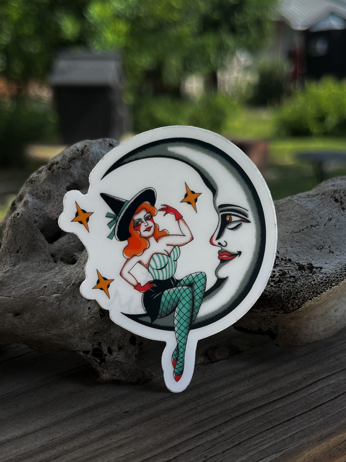 My Beloved Witch Sticker (Sitting on Crescent Moon)