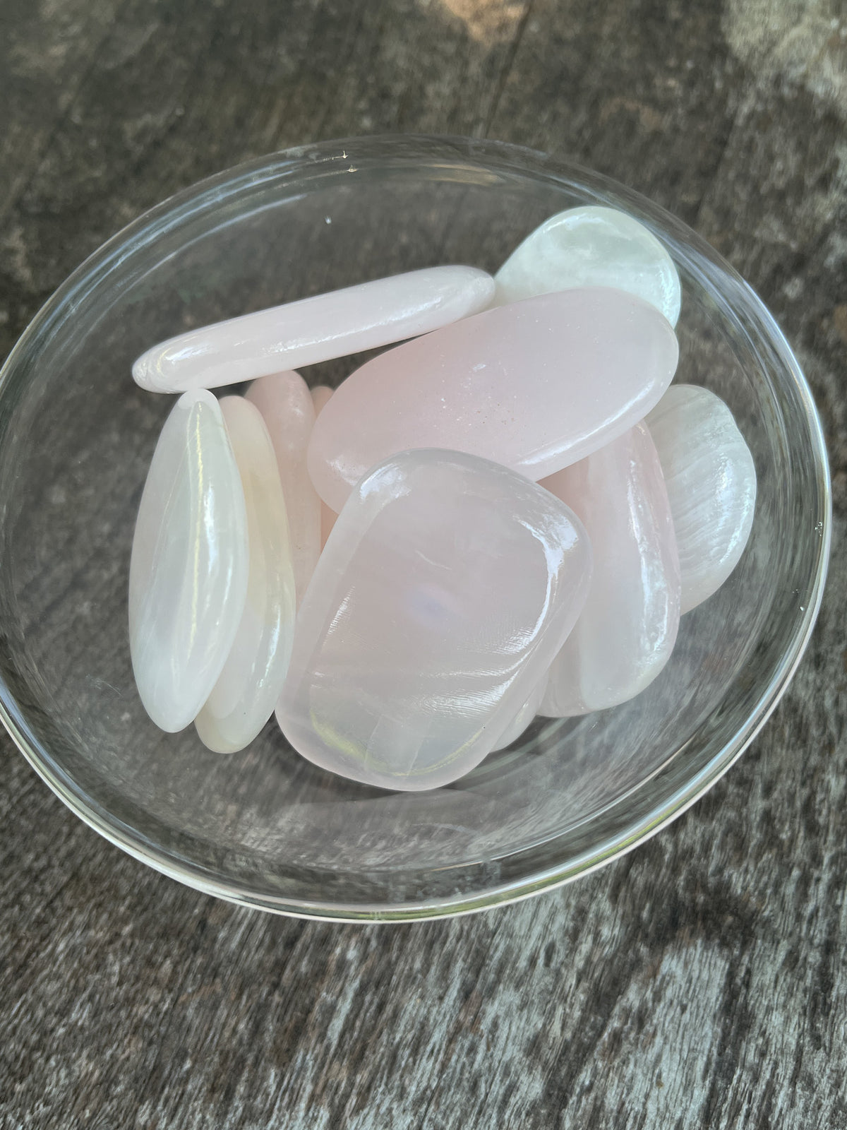 Pink Calcite Palm Stone