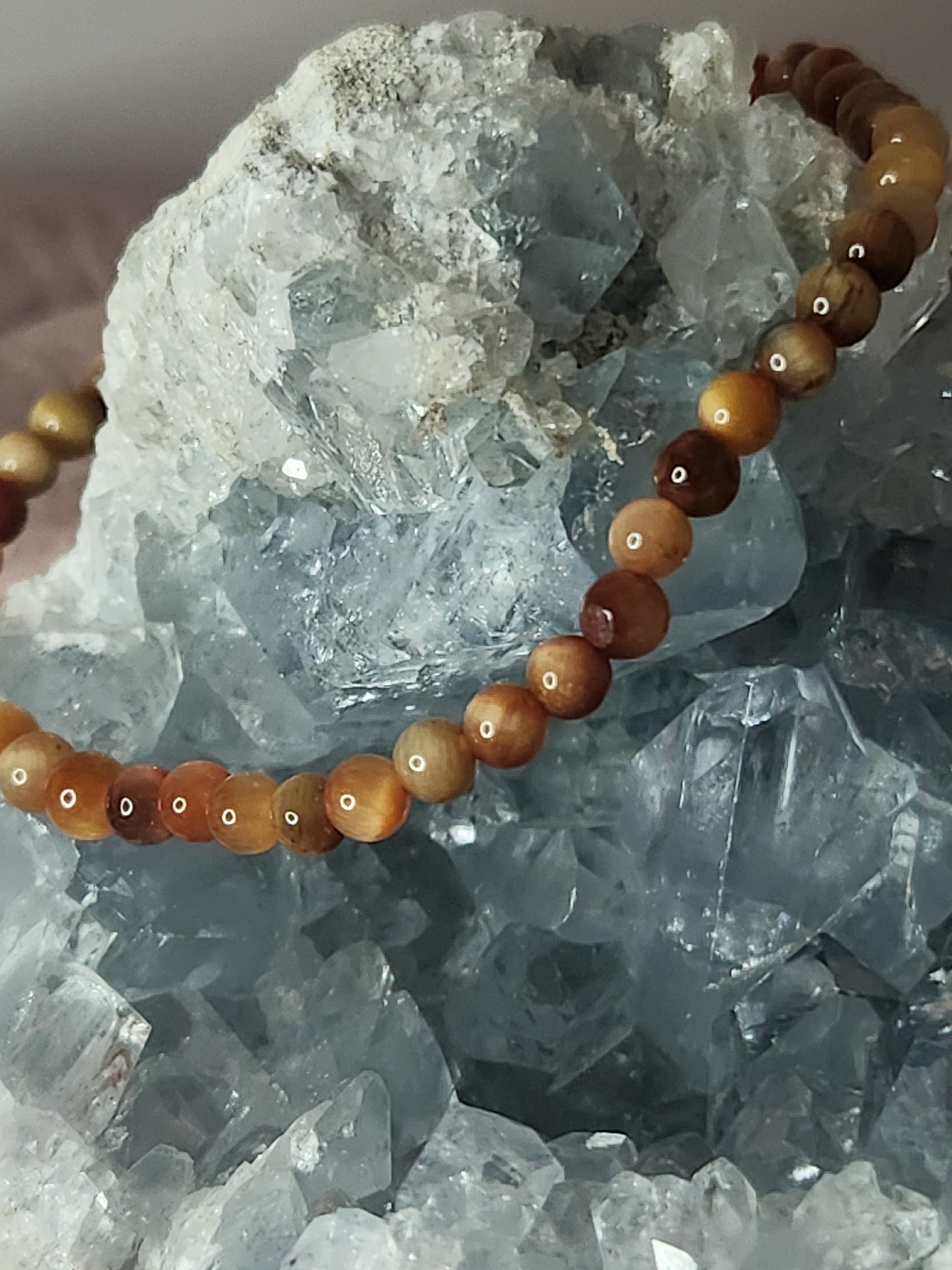 Pink Tiger Eye Bracelet (4mm)