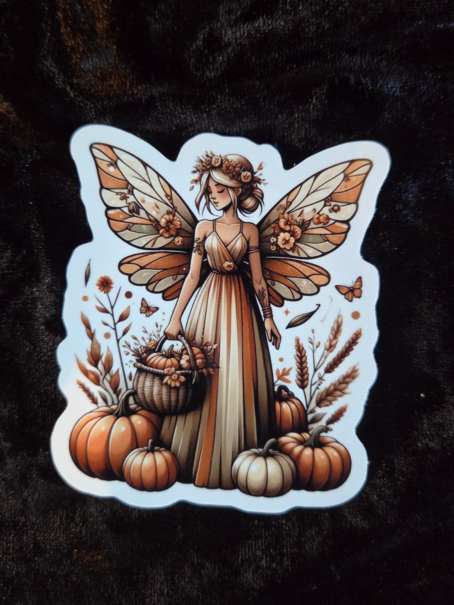 Pumpkin Fairy Sticker - 3"