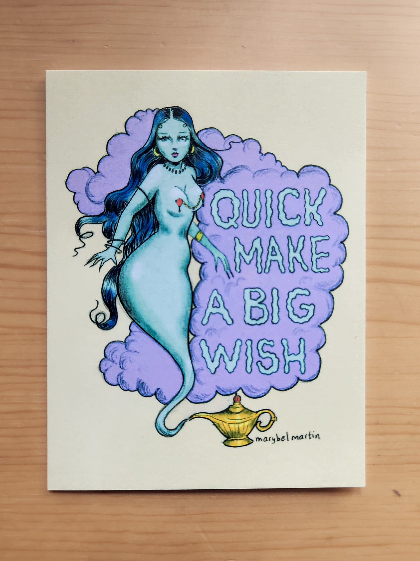 Quick, Make A Big Wish Blank Greeting Card