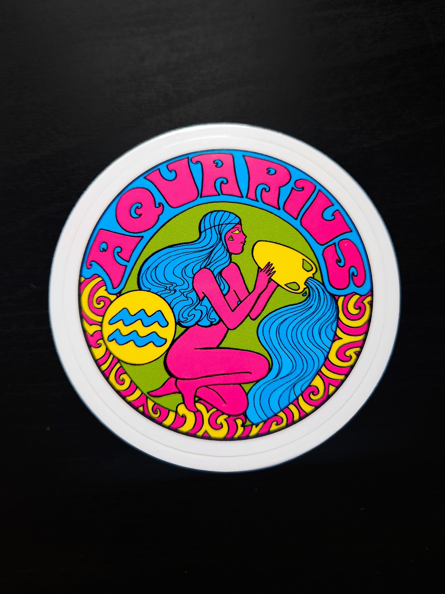 Retro Zodiac Sticker (choose one)