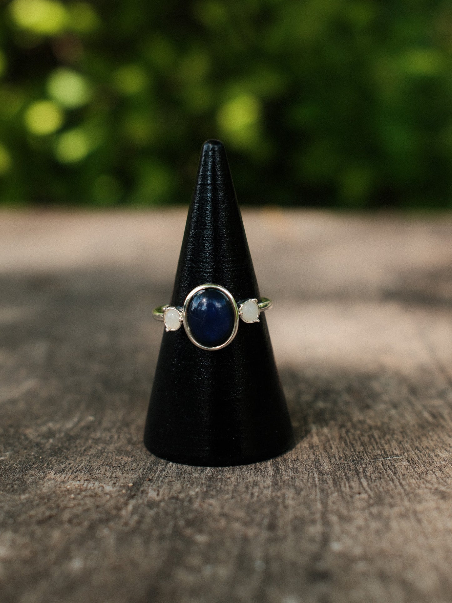 Silver Tone Moonstone Mood Ring
