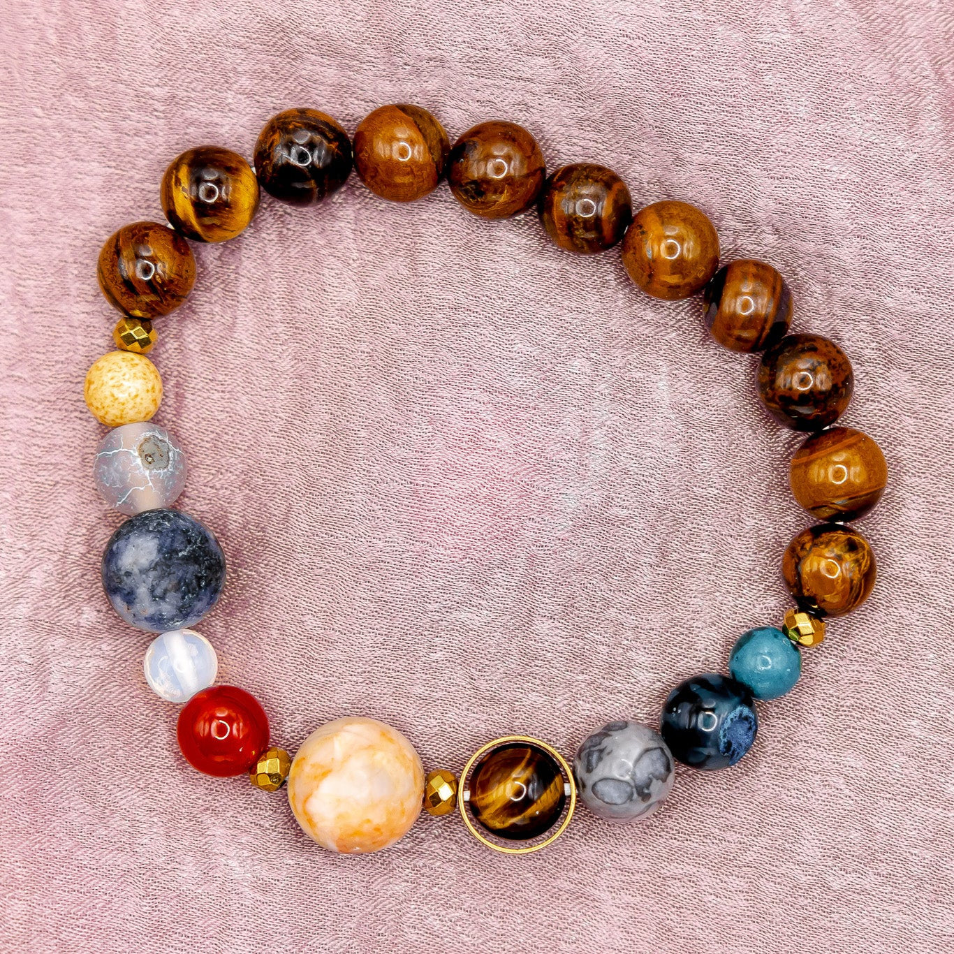 Solar System Bracelet: Tigers Eye