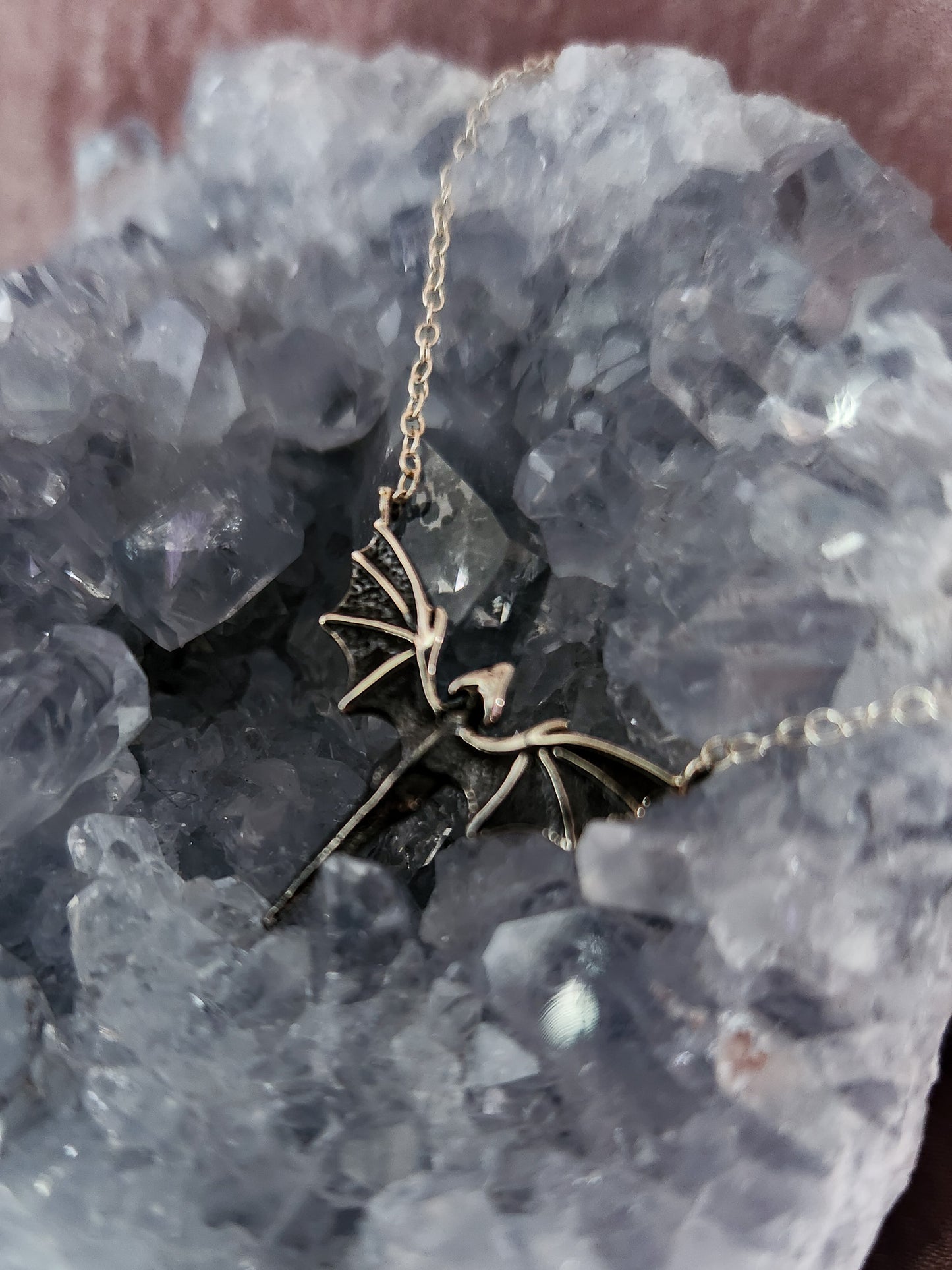 Sterling Silver Flying Dragon Necklace